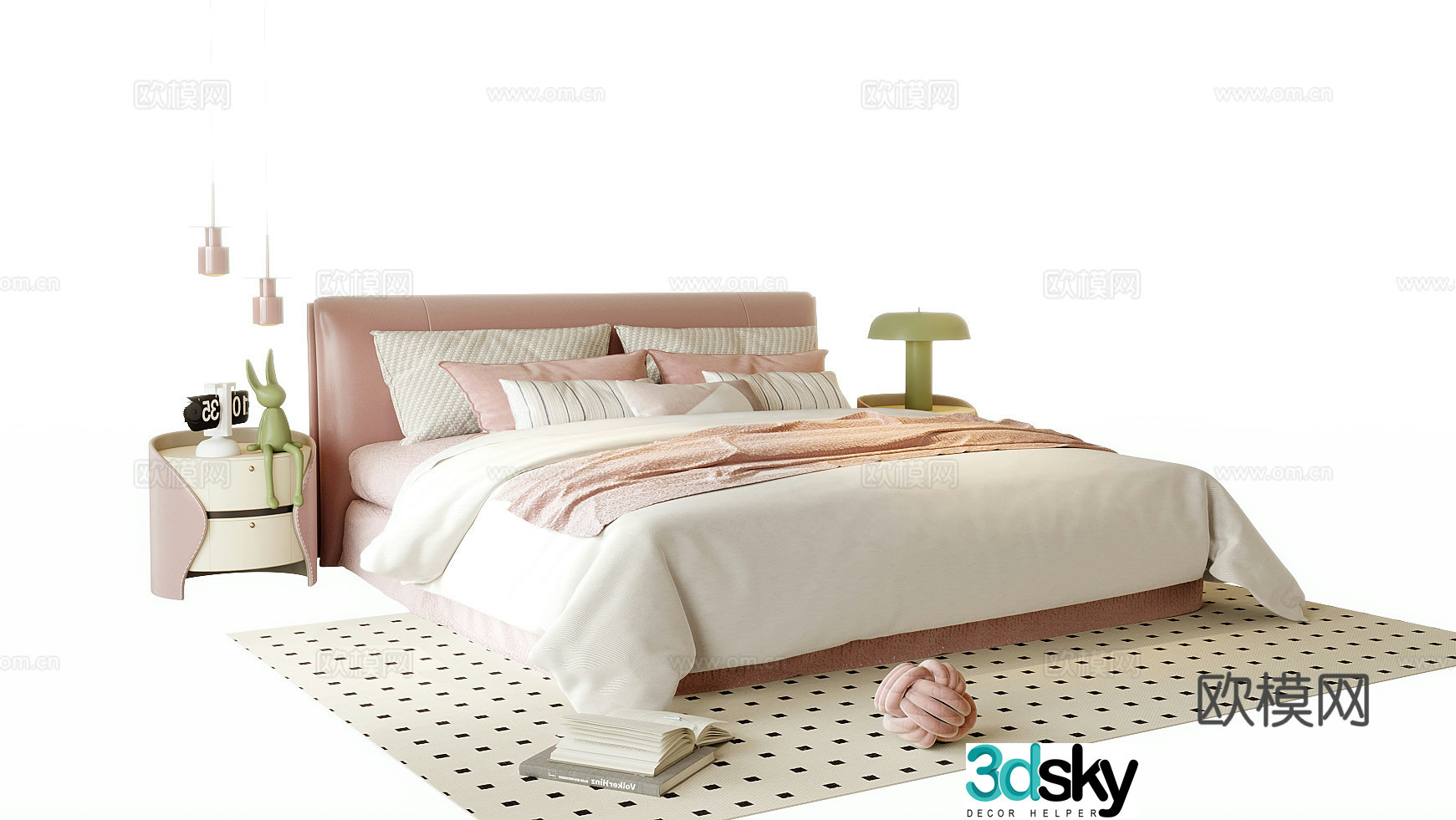 Modern children’s bed 3d model