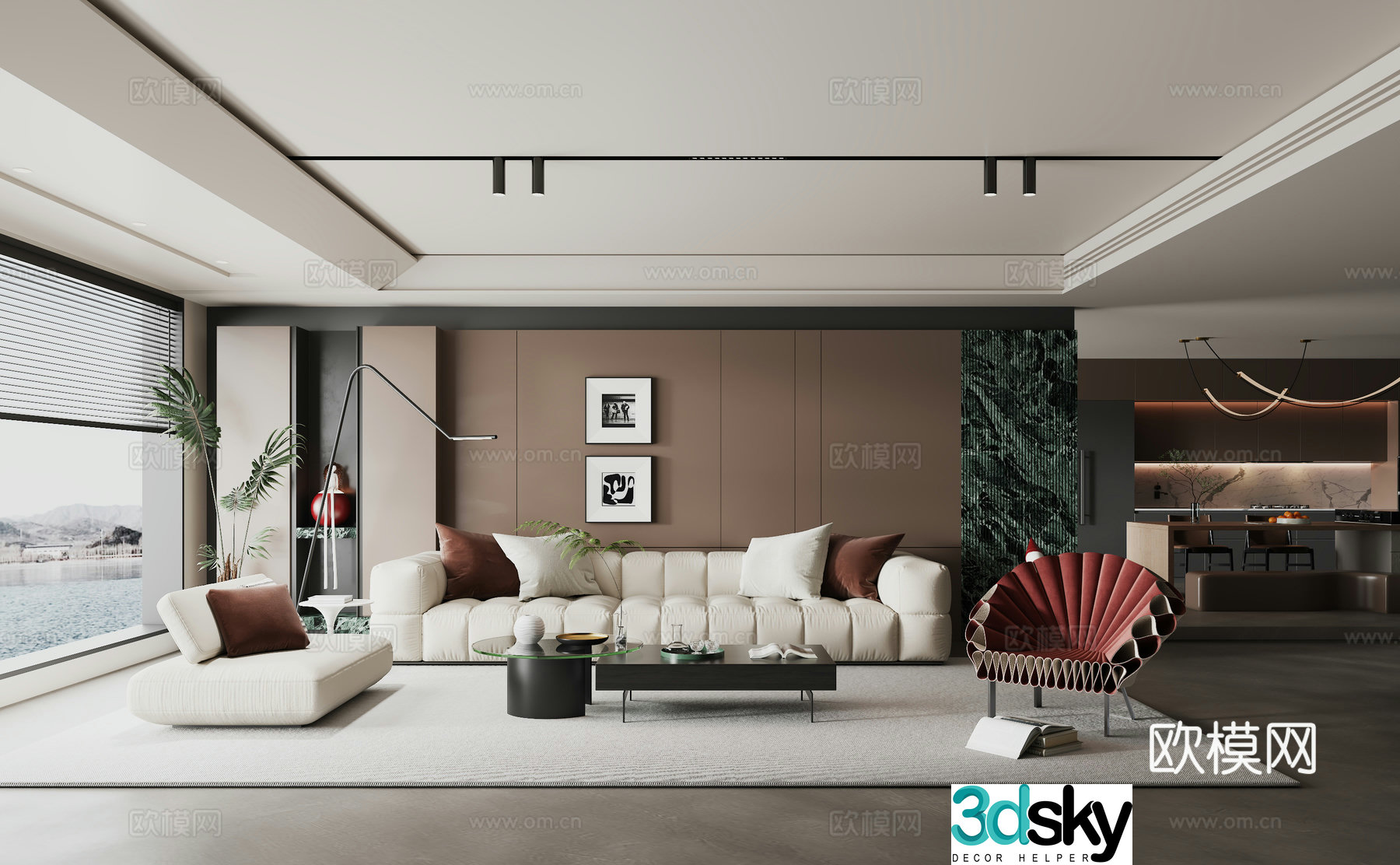 Italian living room 3d model