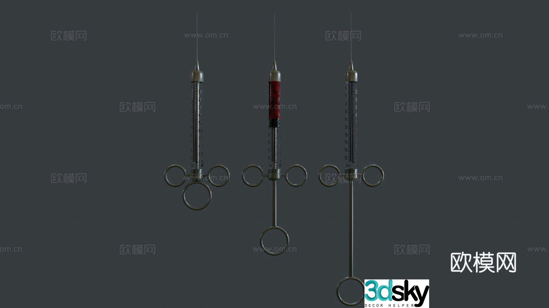 Medical Devices Retro Retro Syringe 3d Model