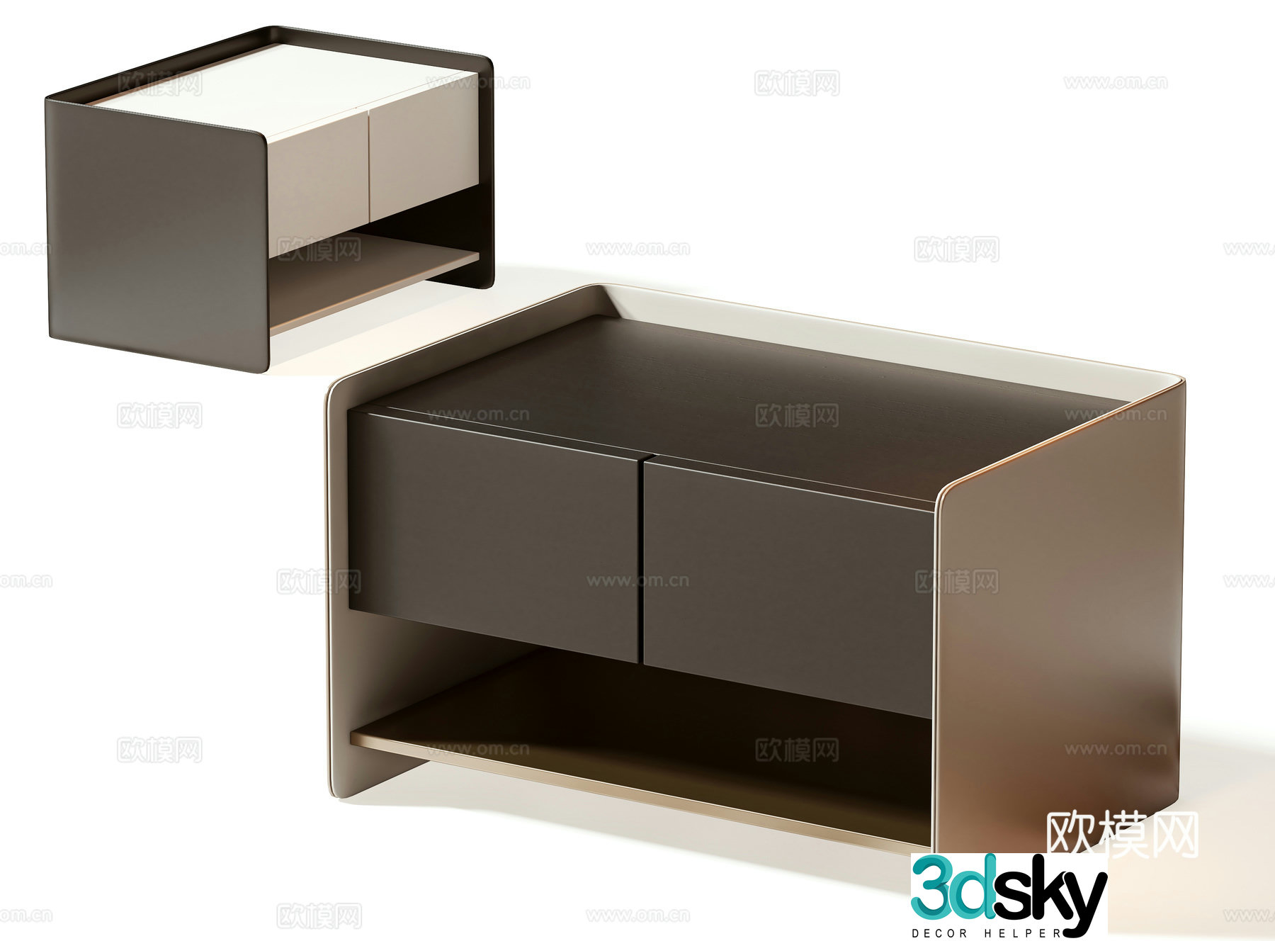 Modern bedside table 3d model