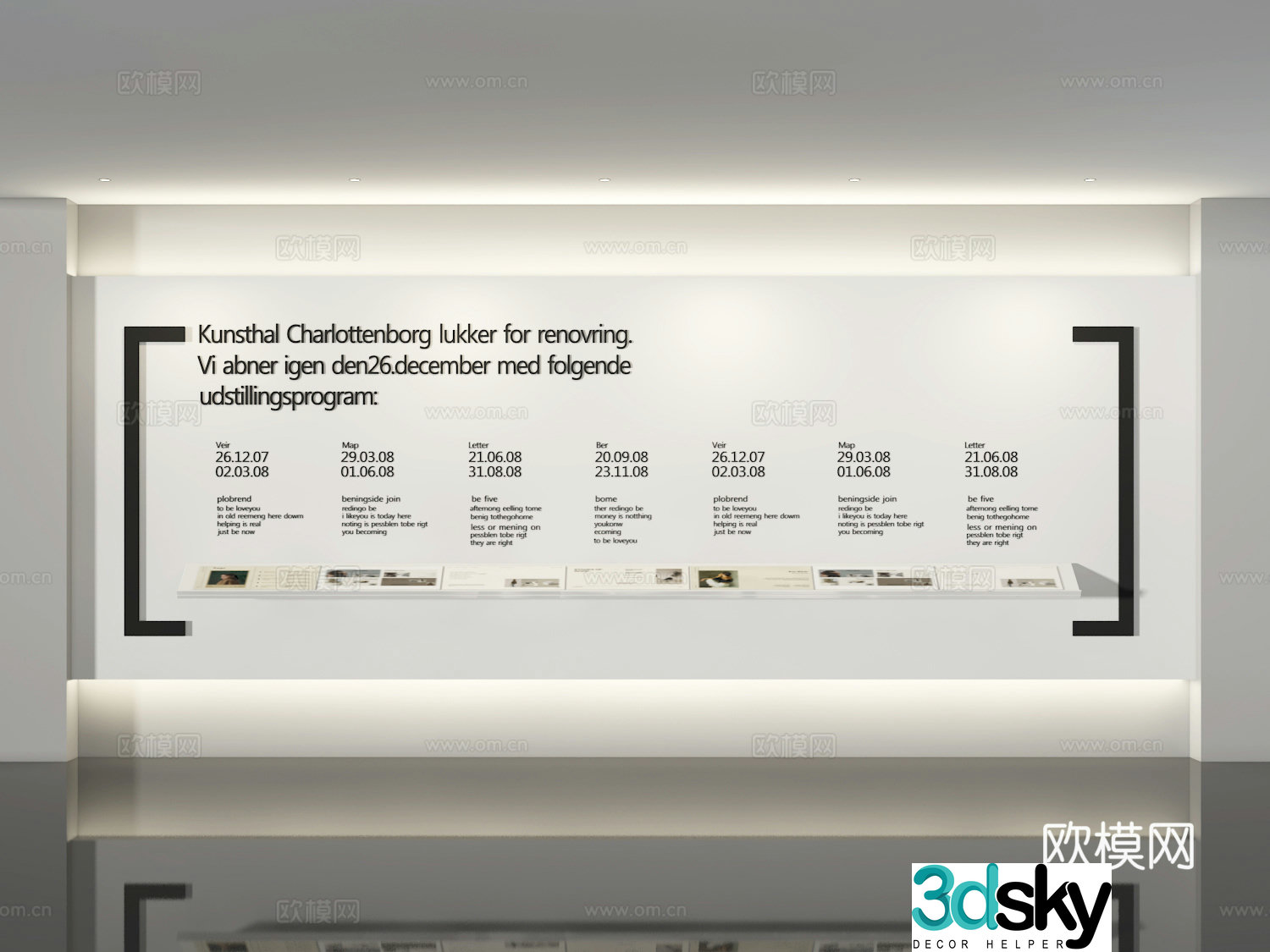 Corporate culture wall 3D model