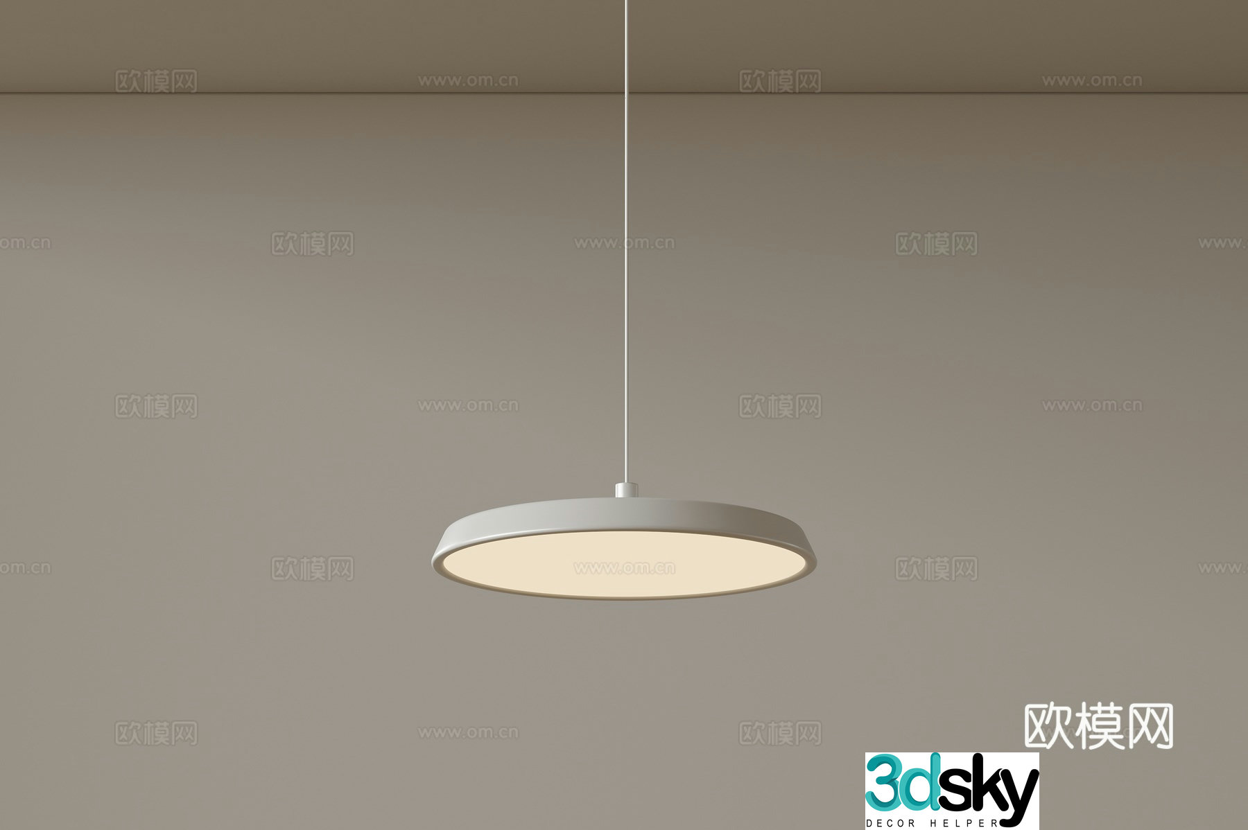 Modern single head chandelier bedside chandelier 3d model