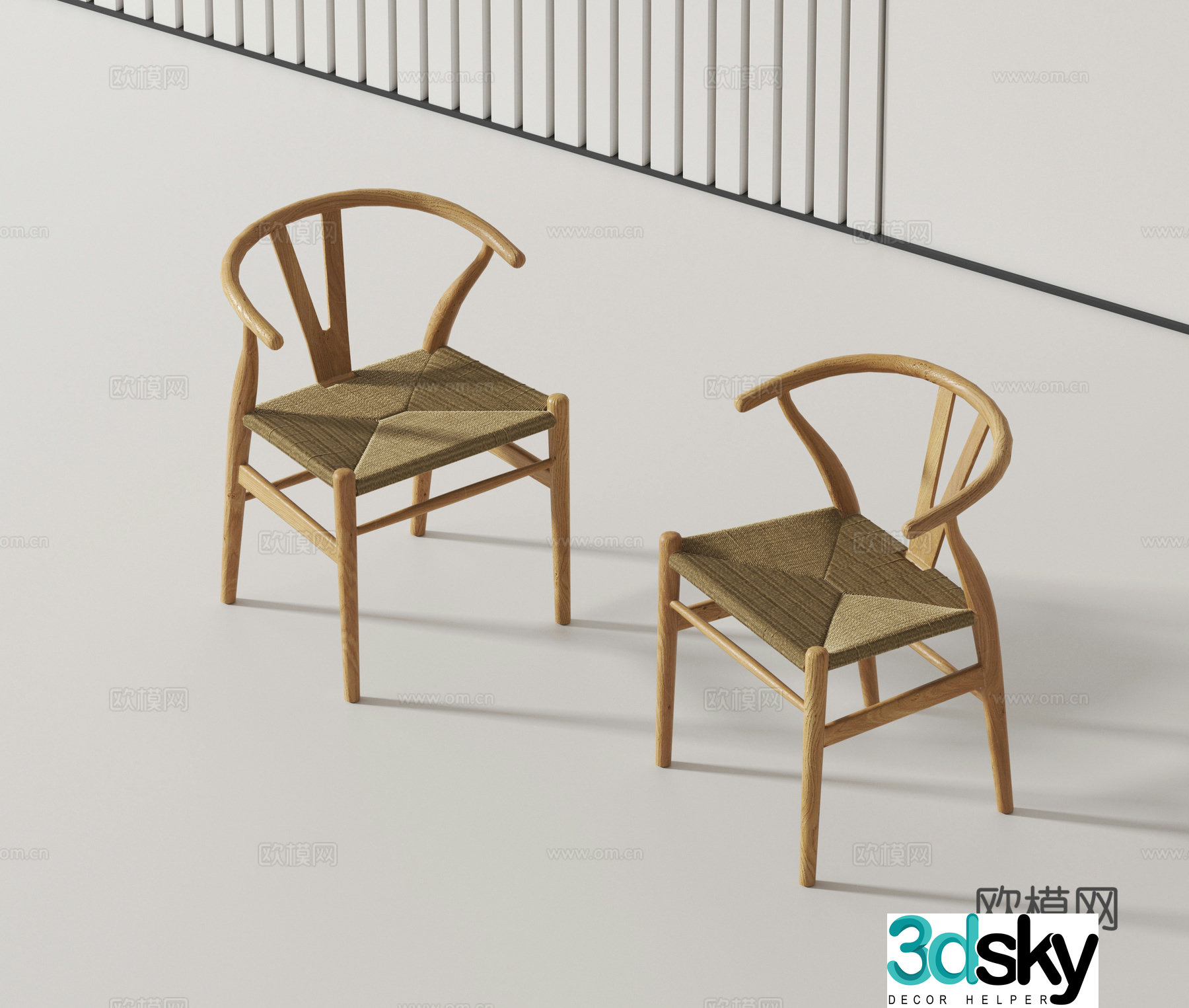 Log chair single chair 3d model