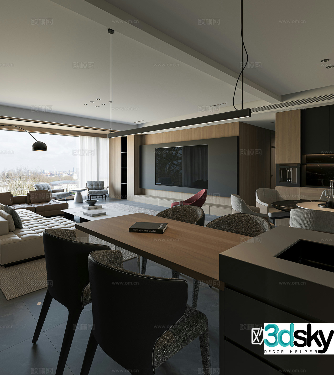 Italian restaurant 3D model