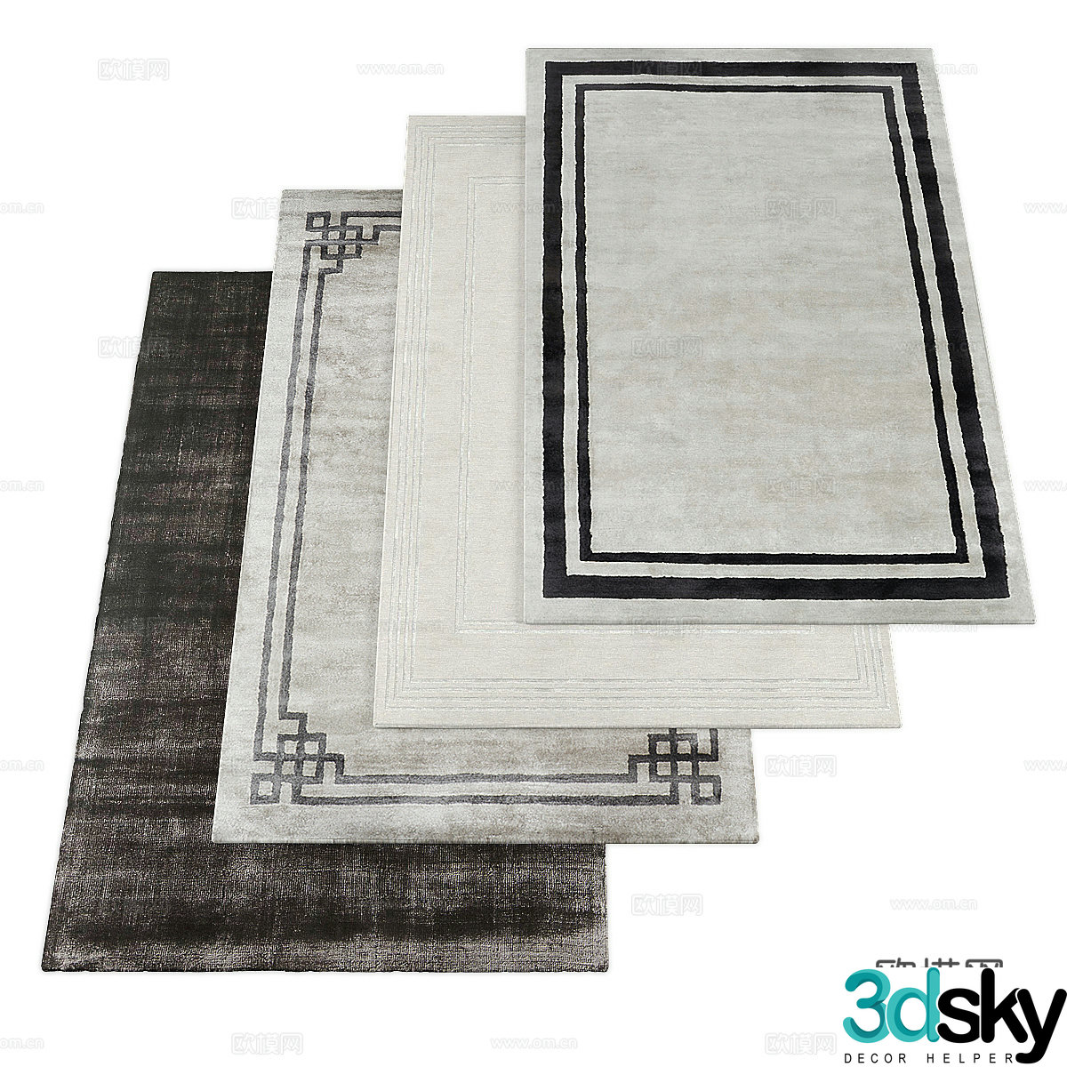 New Chinese carpet 3D model