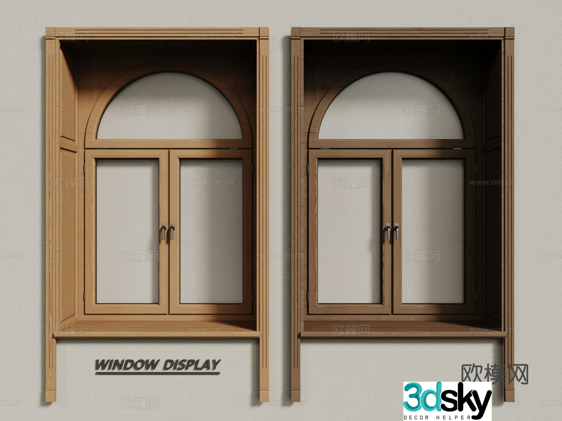 Wabi-sabi windows aluminum alloy windows curved windows floor-to-ceiling windows 3d model