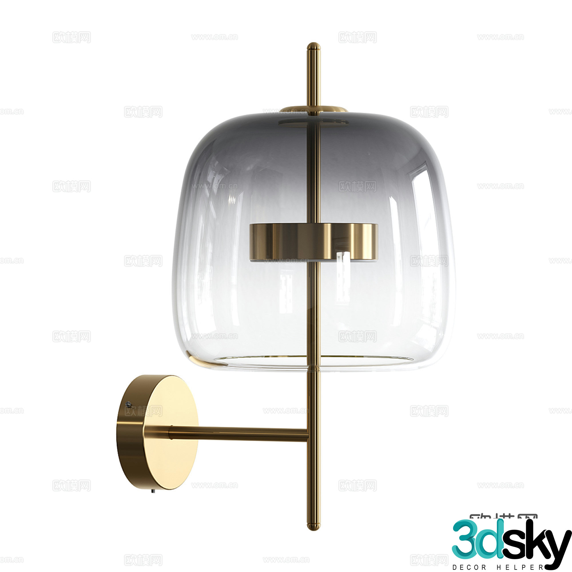 Light luxury wall lamp 3D model