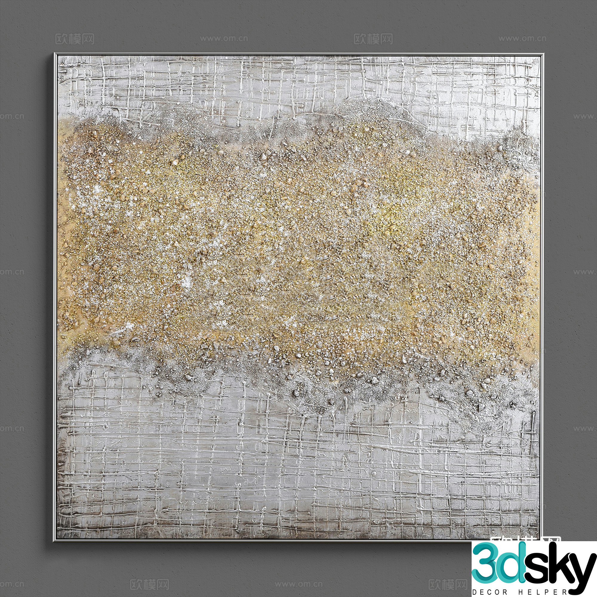 Modern decorative painting art hanging 3d model