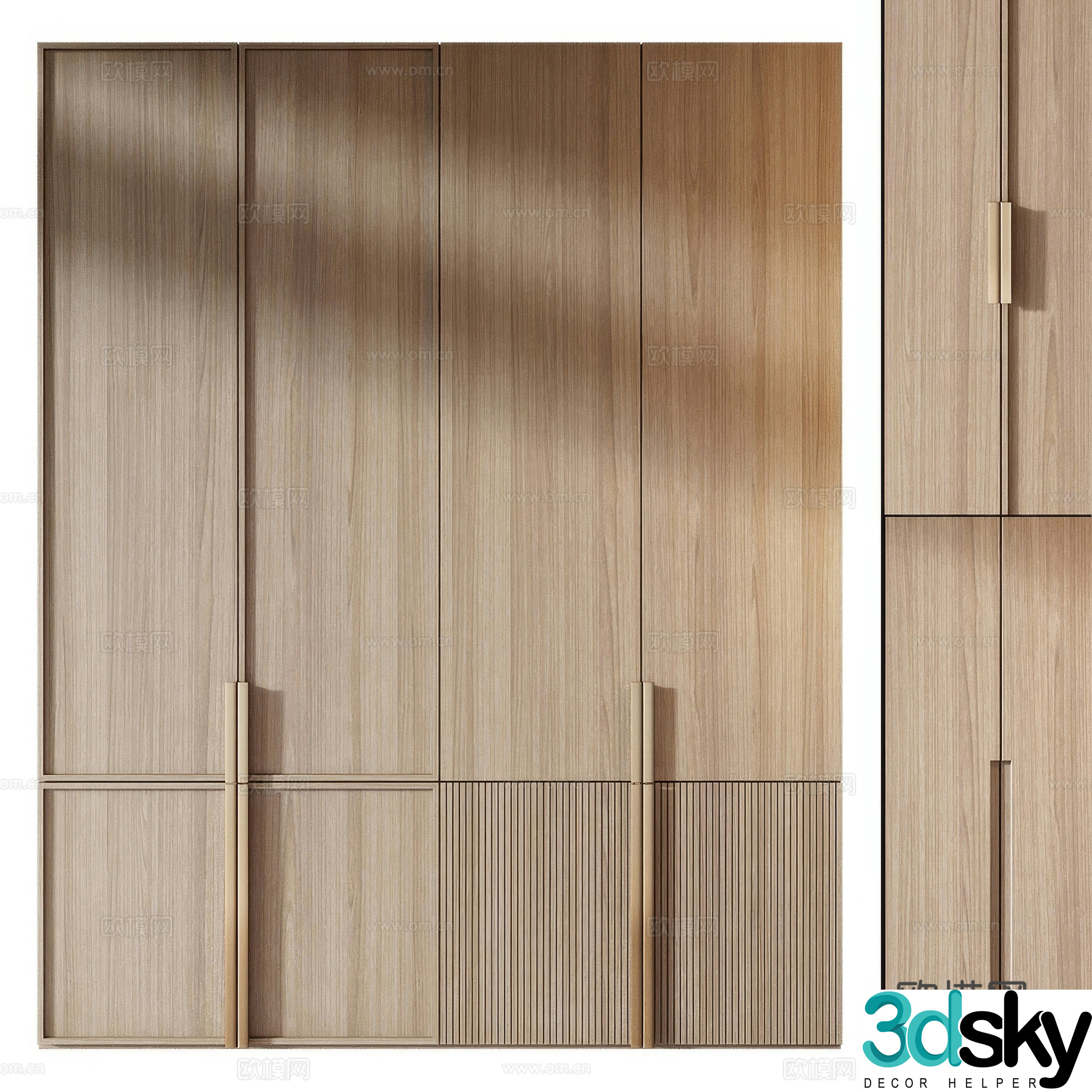 New Chinese Wardrobe 3D Model
