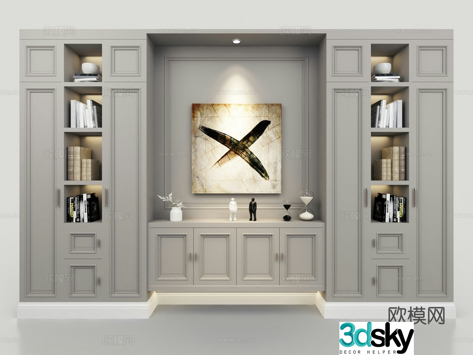 Modern sideboard decorative cabinet 3d model