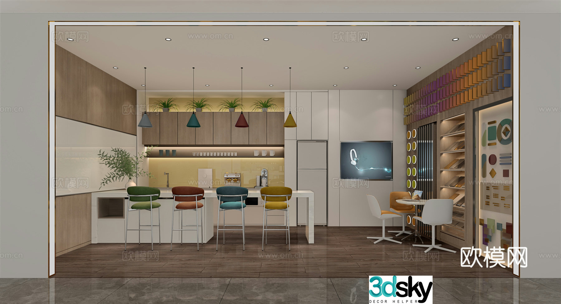 Modern pantry leisure area reception area 3D model