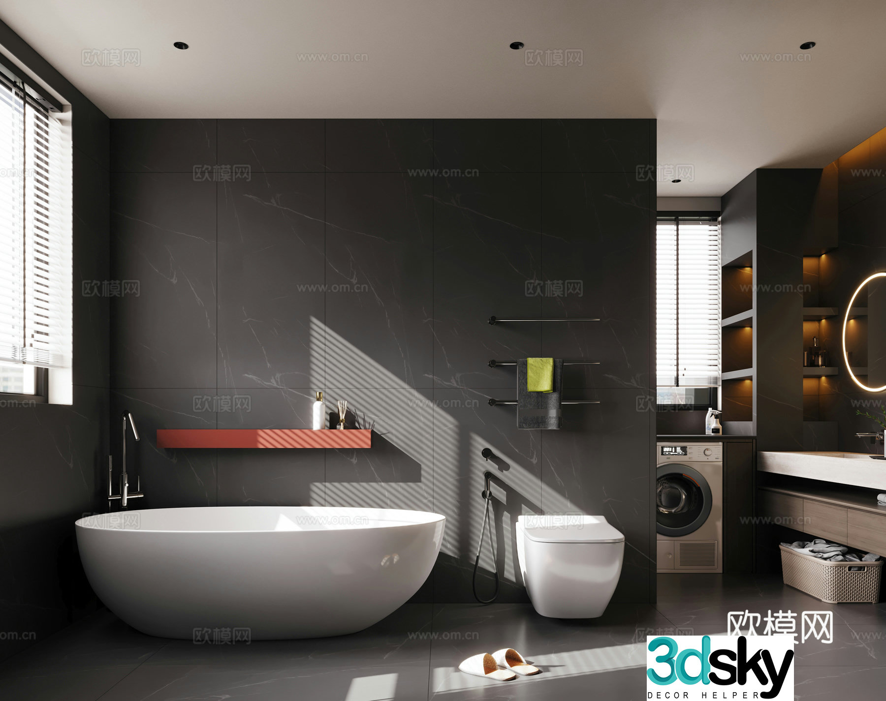 Italian bathroom bathroom 3d model