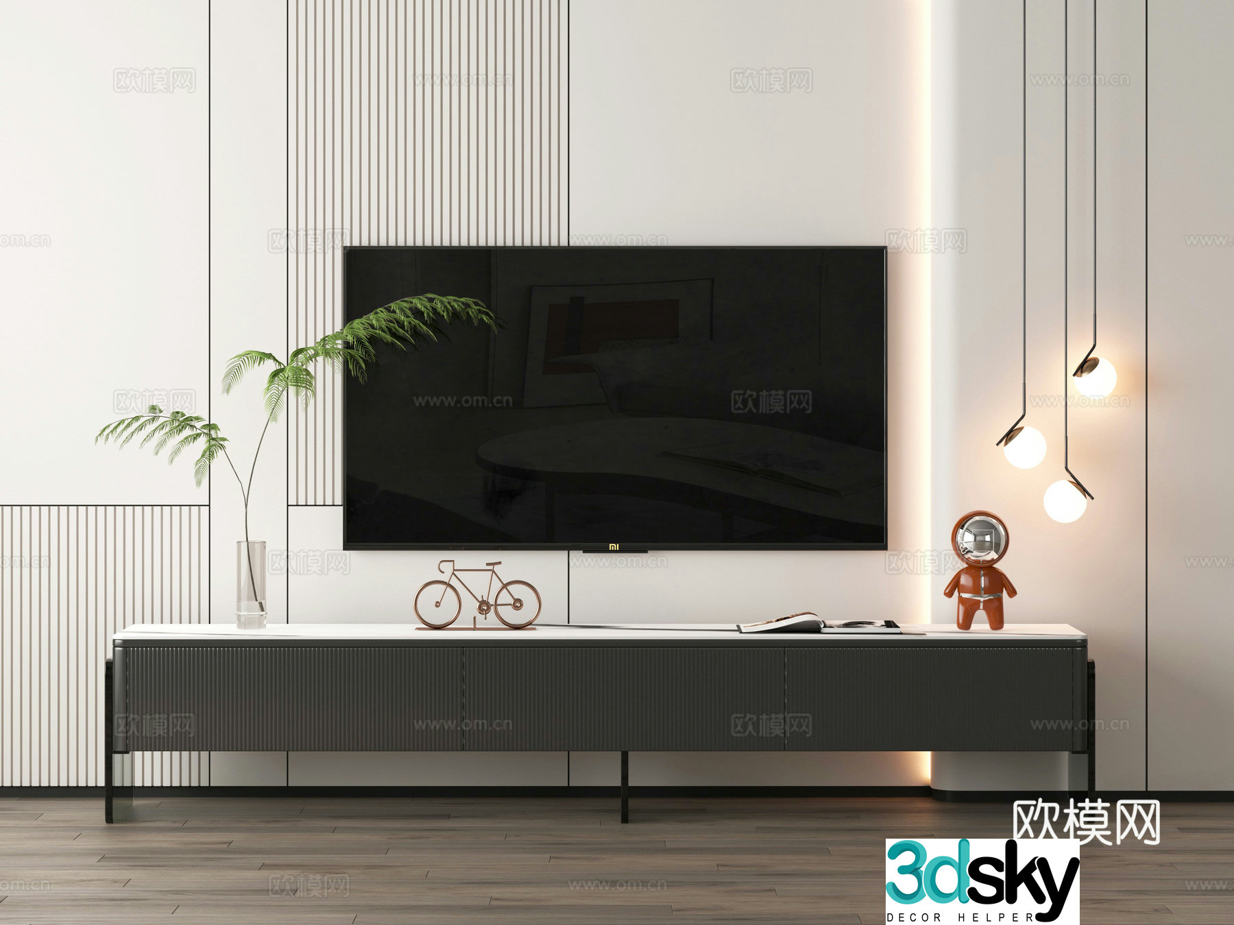 Modern TV cabinet 3d model