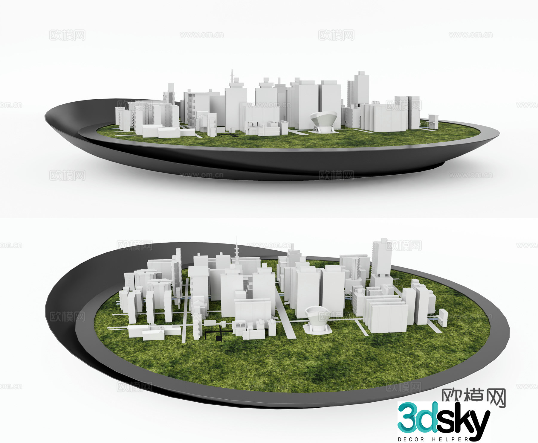 Modern city sand table 3D model
