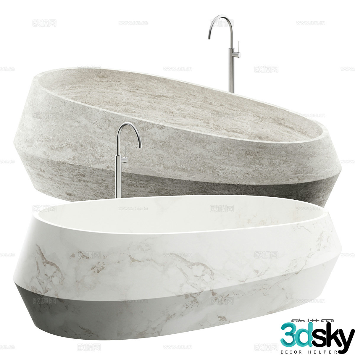 wabi-sabi bathtub 3d model