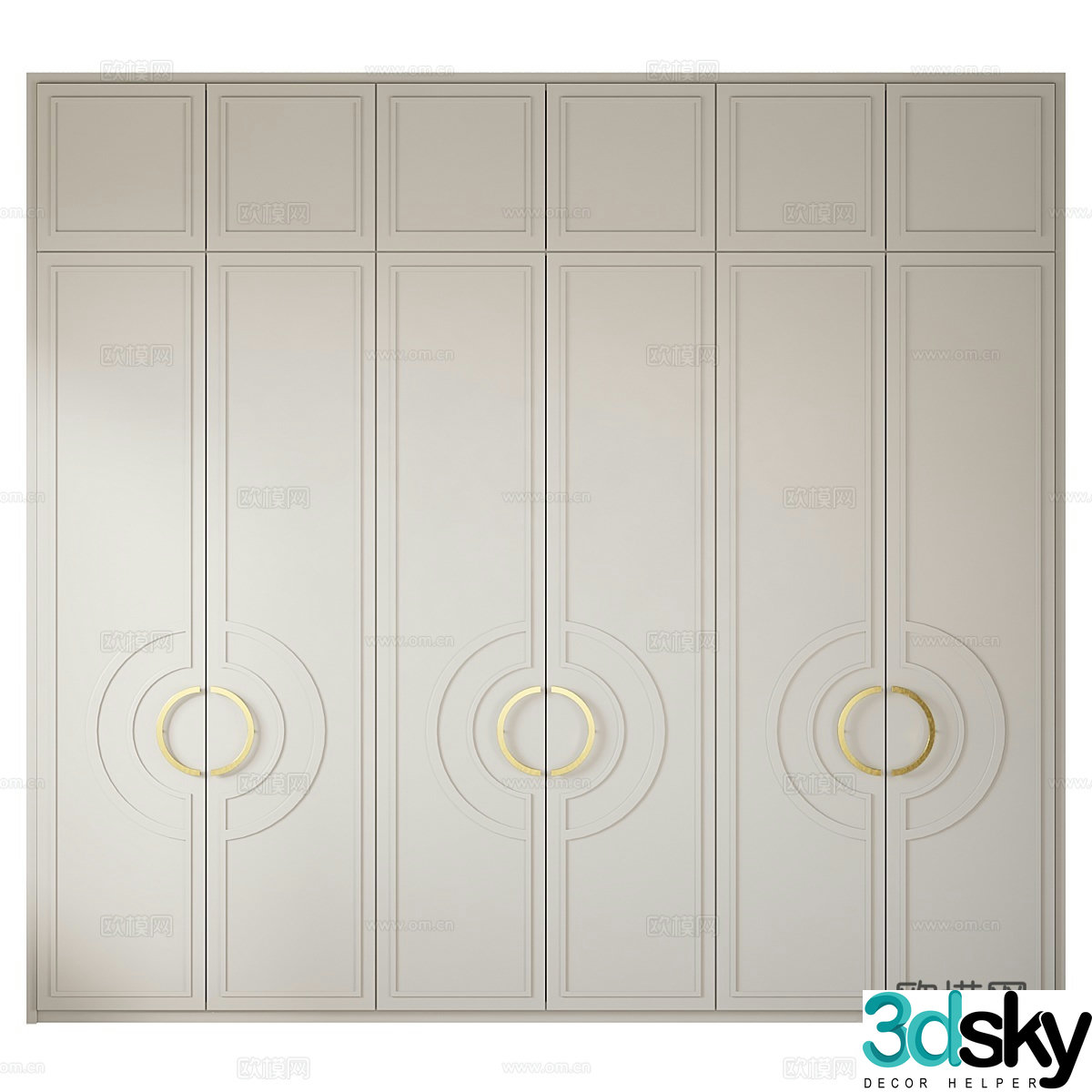 New Chinese style wardrobe 3D model