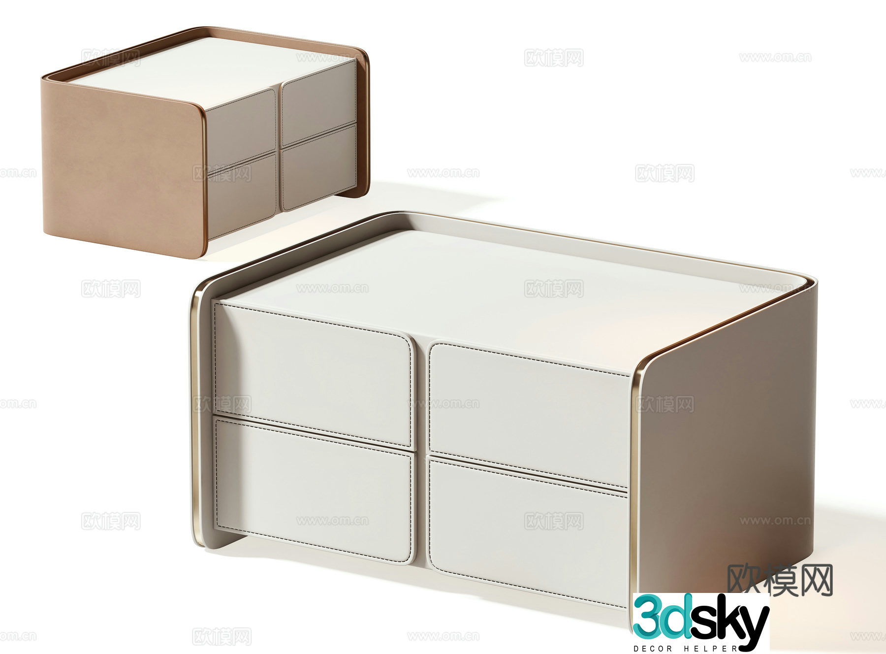 Modern bedside table 3d model