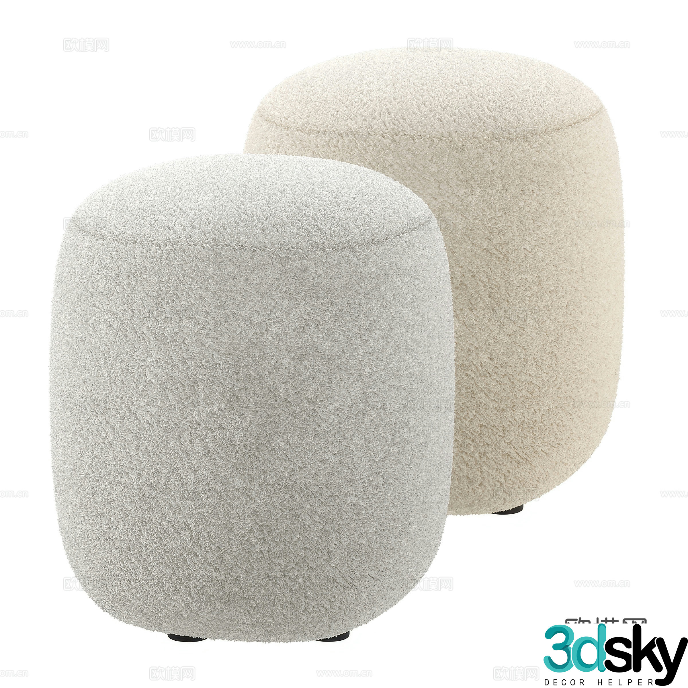 modern sofa stool stool 3d model