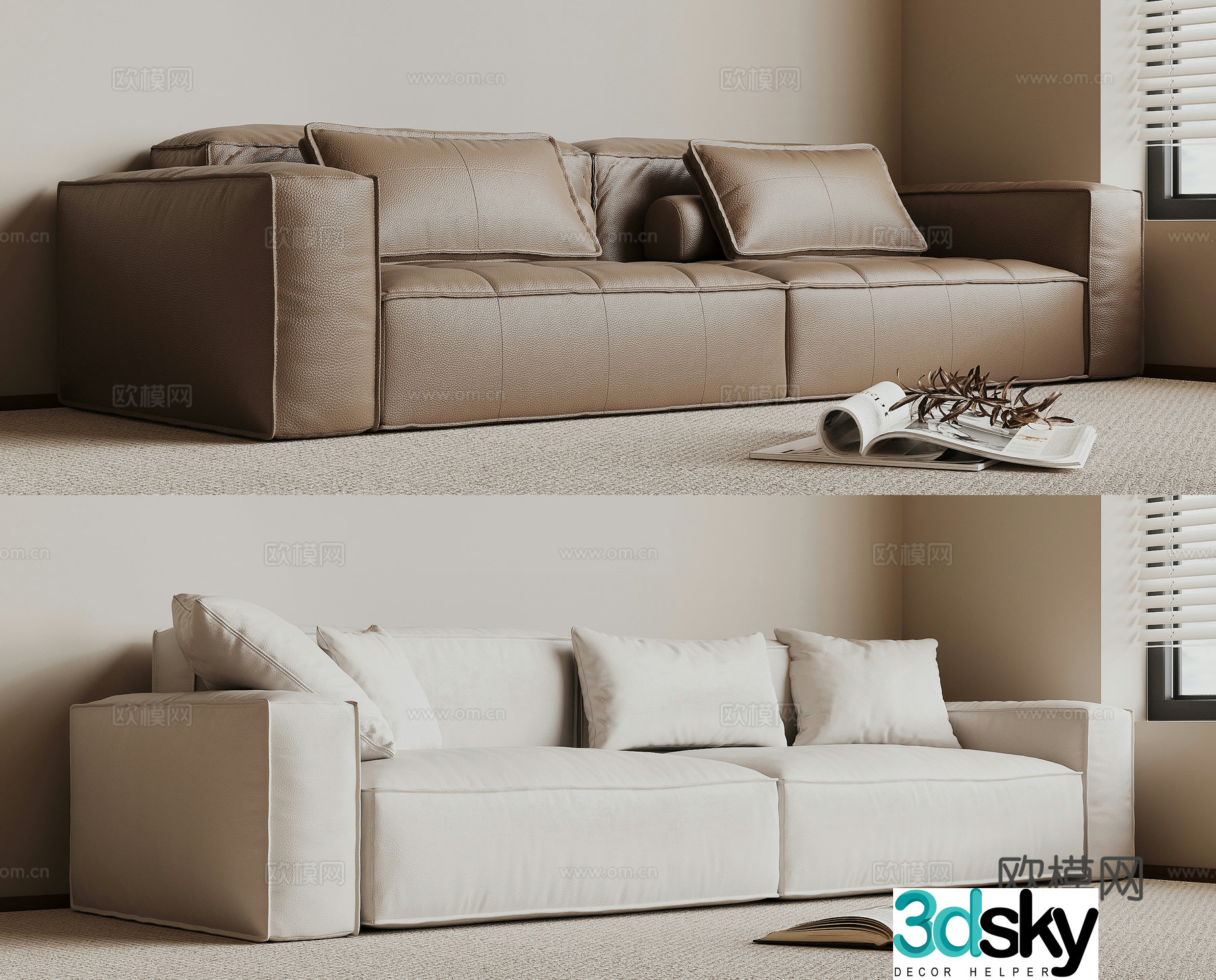 Modern love sofa 3d model