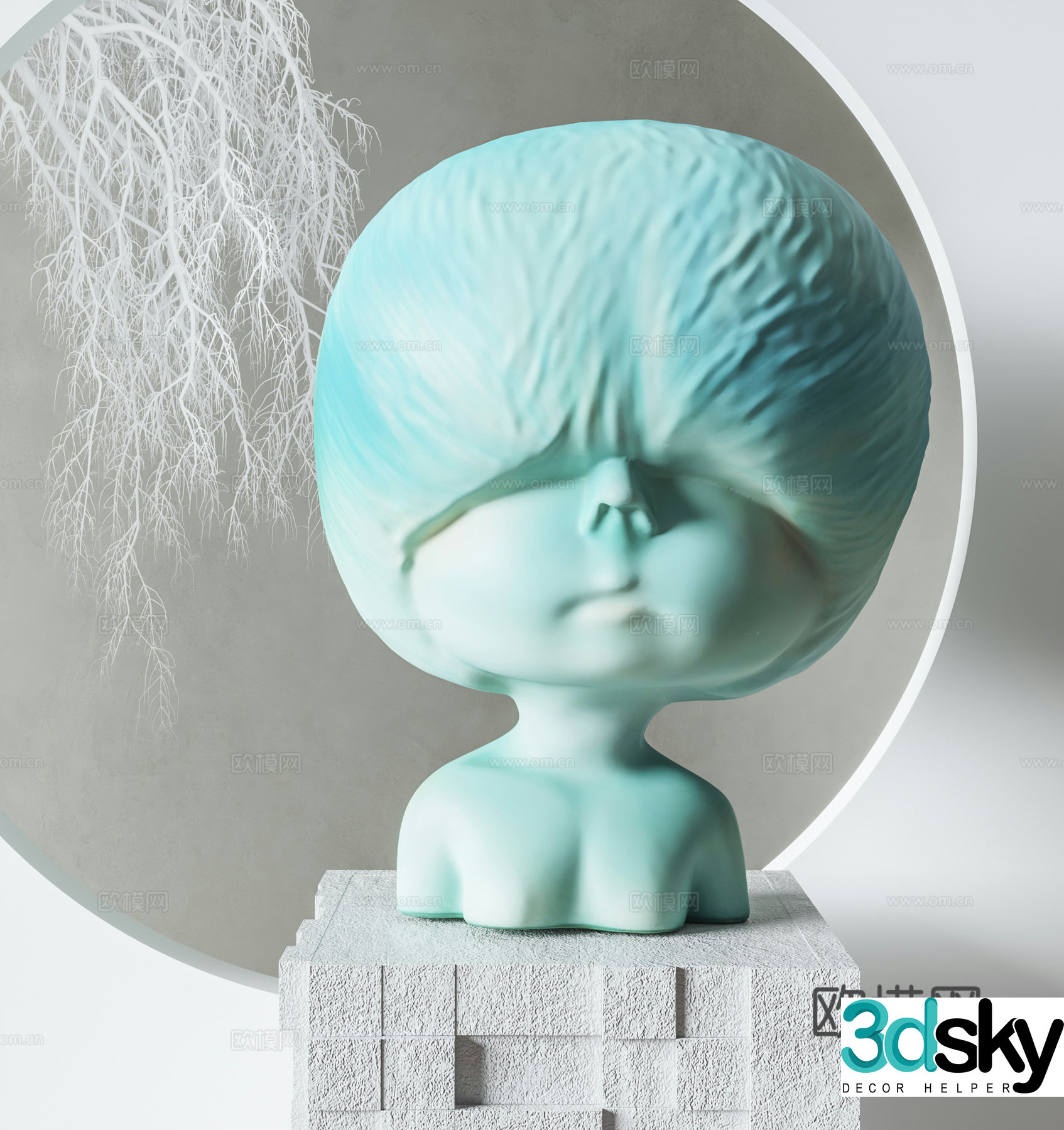 Modern figure sculpture 3d model