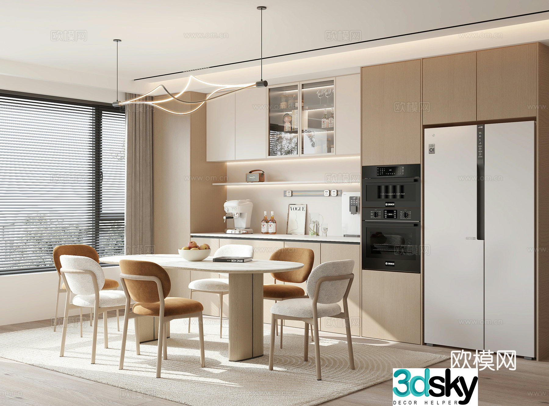 Modern restaurant 3d model
