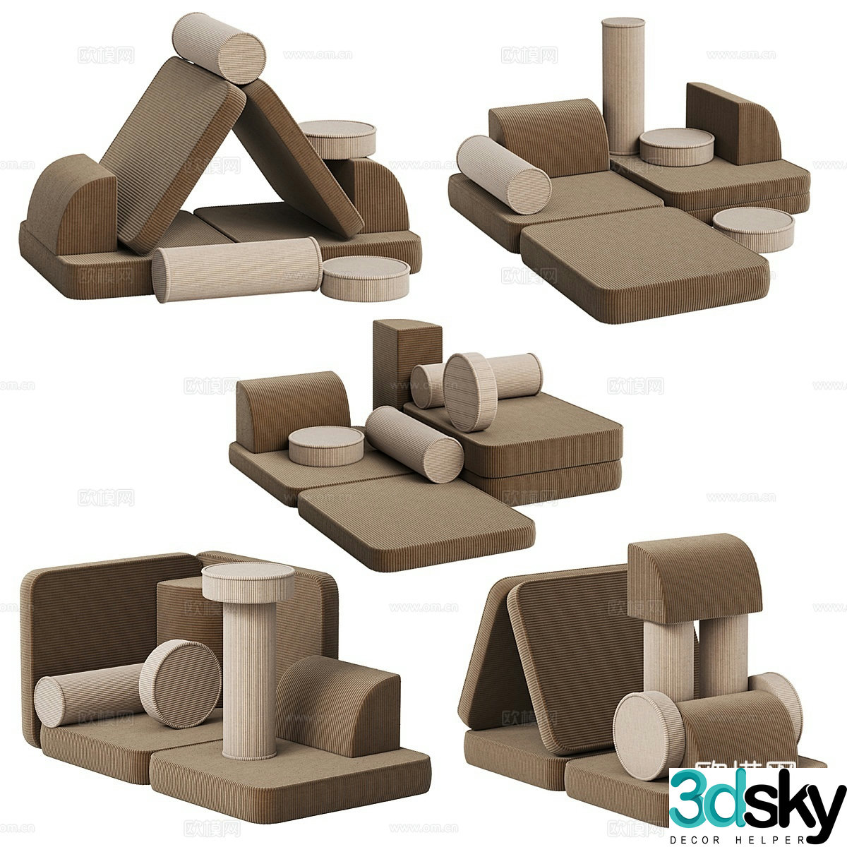 Modern special-shaped sofa 3d model
