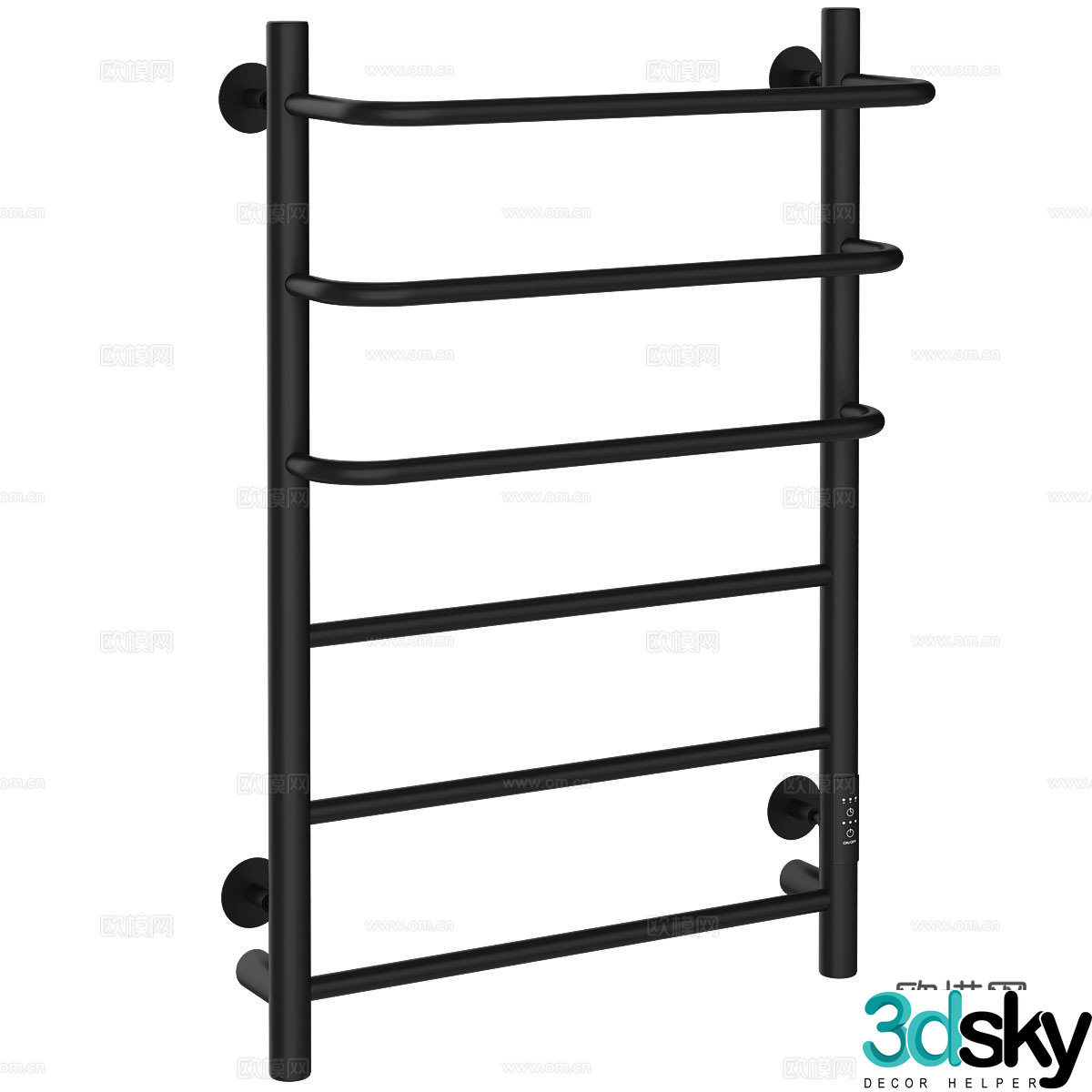 Electric heated towel rack 3d model