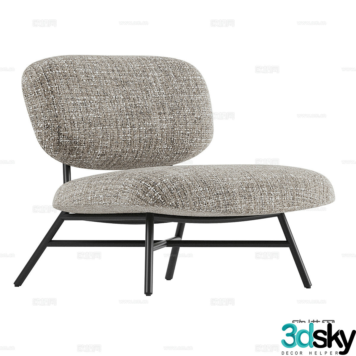 Modern chair leisure chair 3d model