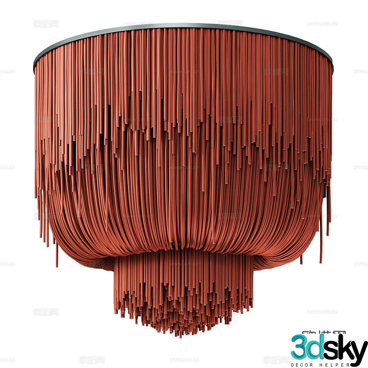 New Chinese style ceiling lamp lobby lamp 3d model