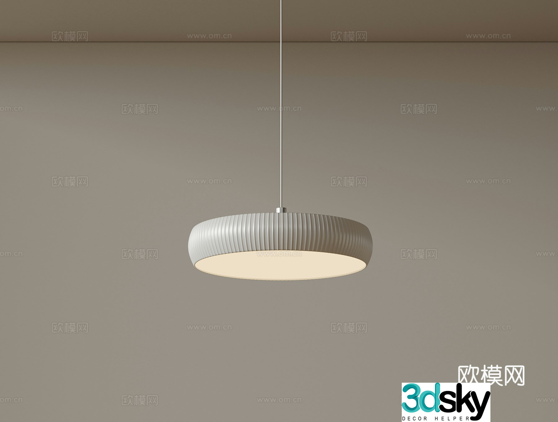 Modern single head chandelier bedside chandelier 3d model