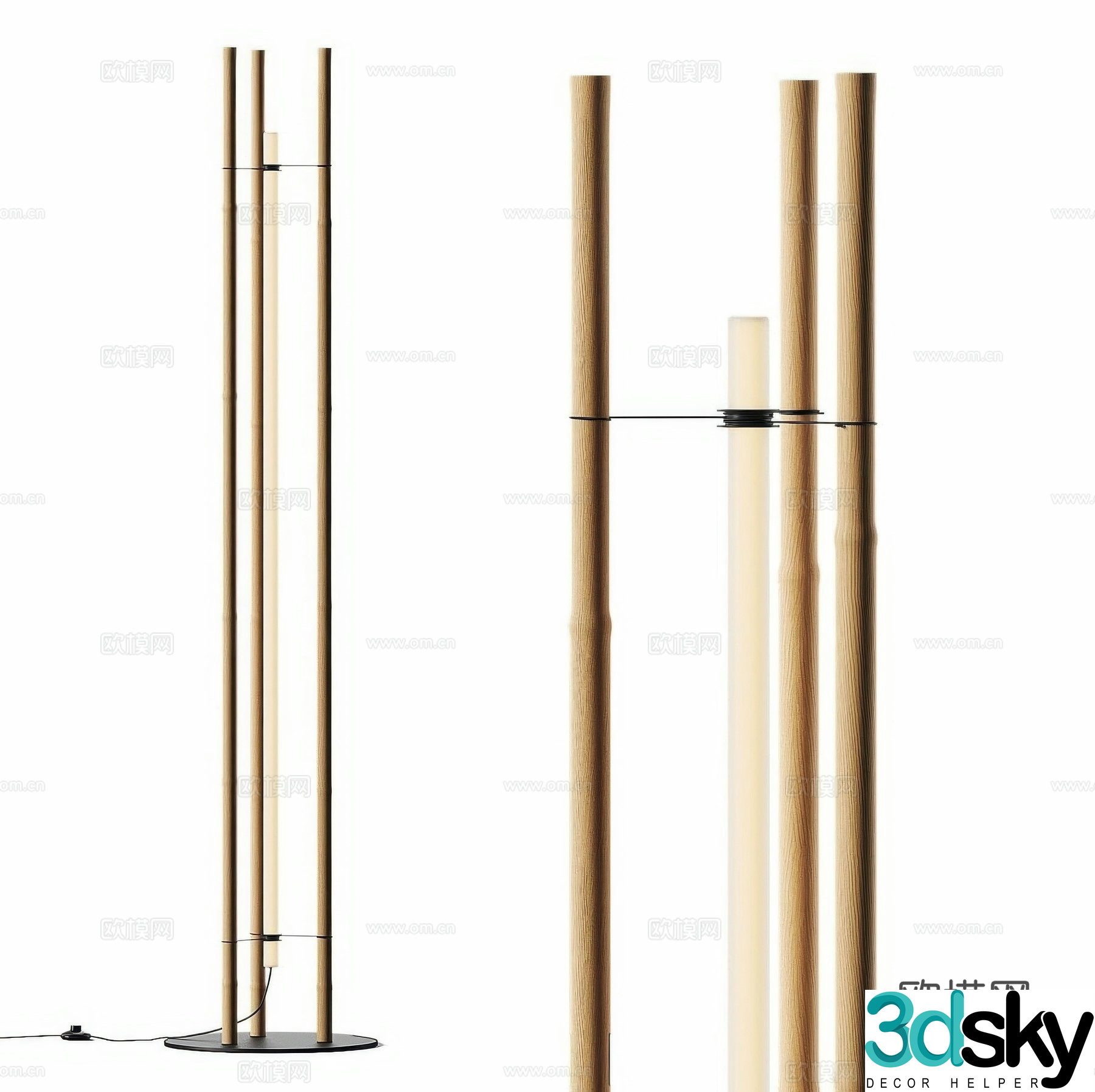 New Chinese style floor lamp 3d model