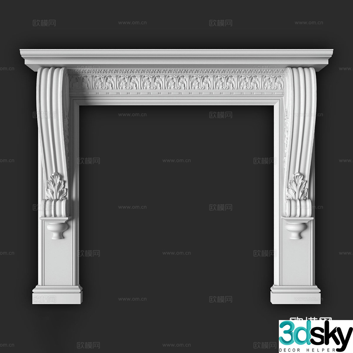 French fireplace 3d model