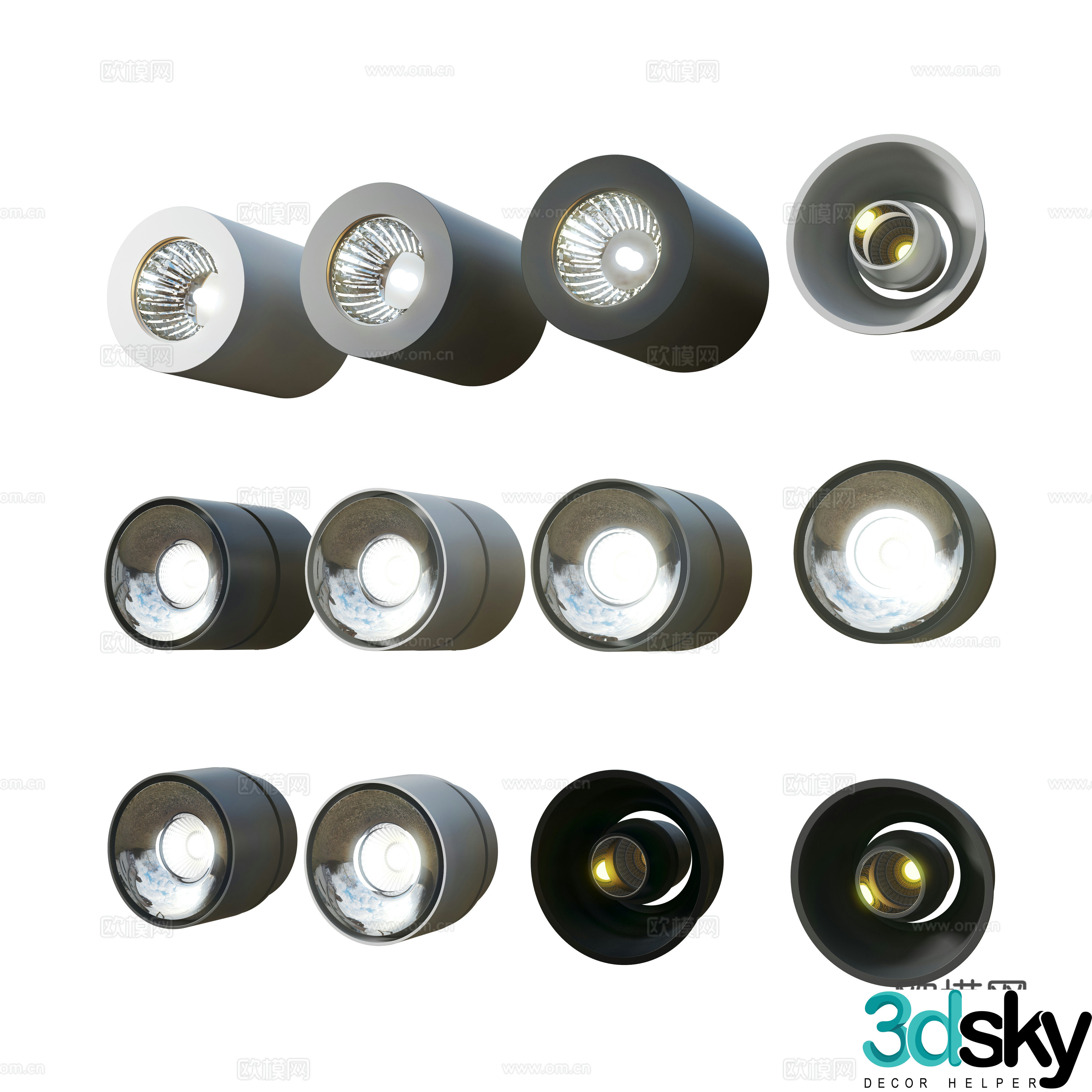 Modern downlight spotlight 3d model
