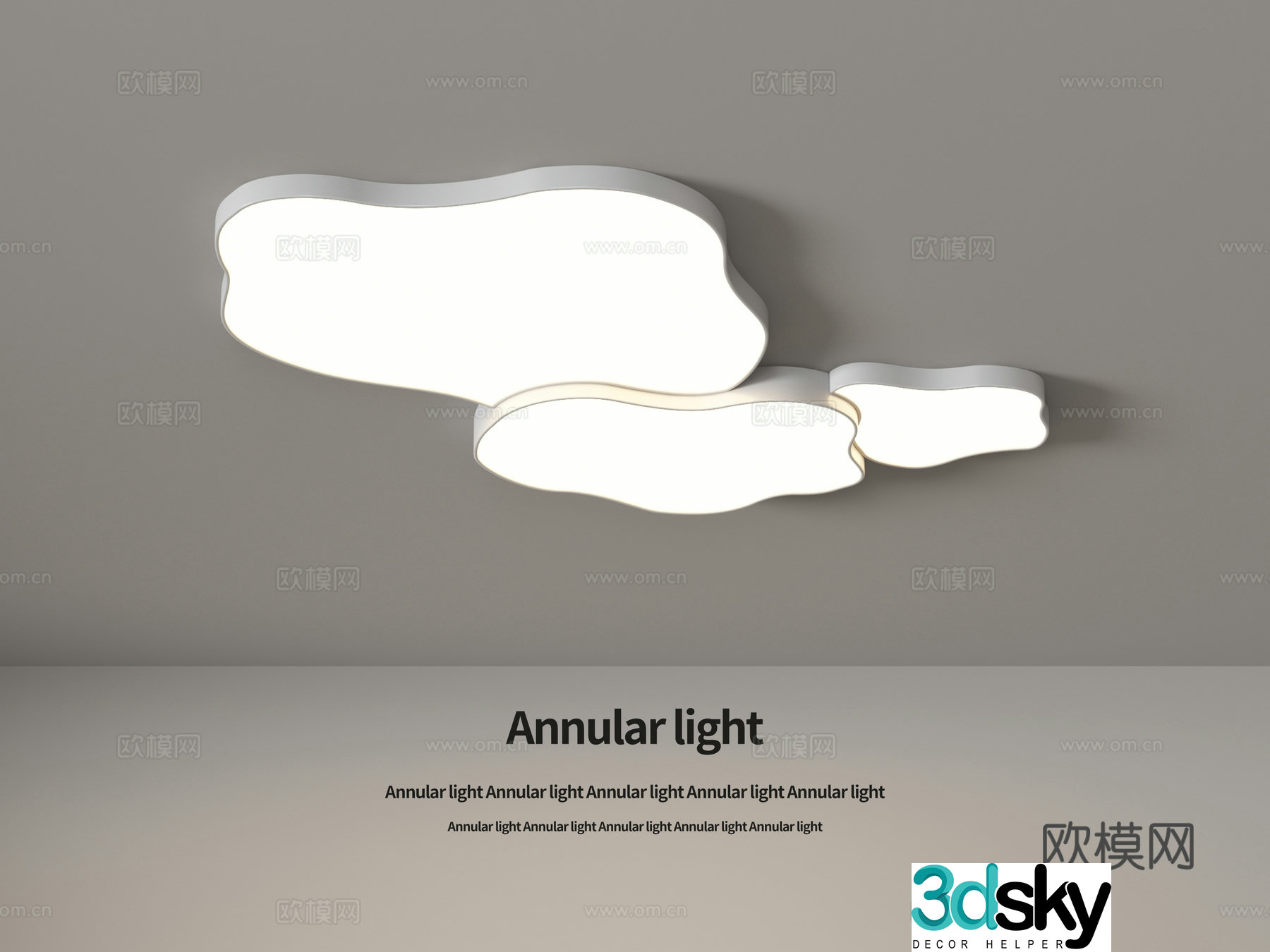 Geometric ceiling lamp 3d model