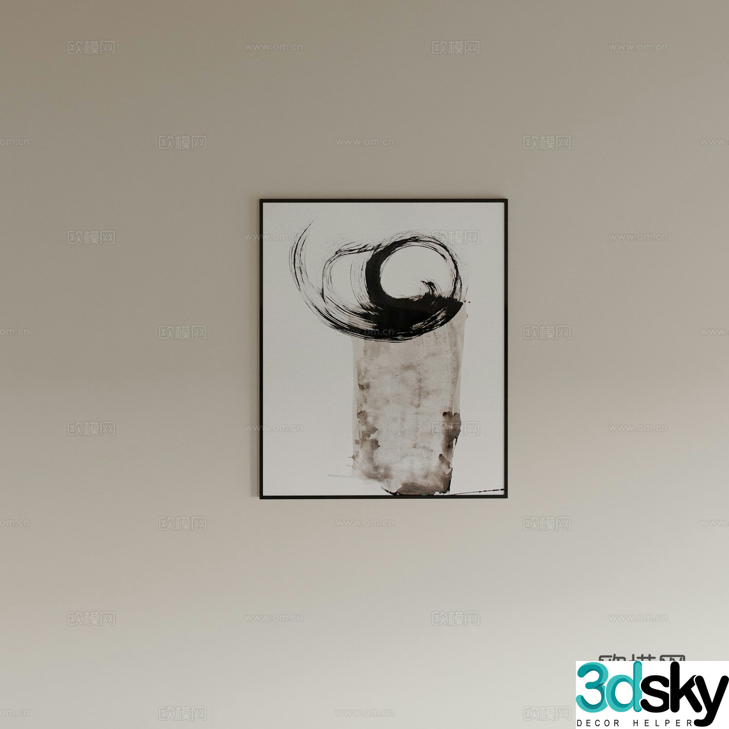 Abstract painting Hanging painting Decorative painting Art painting 3d model