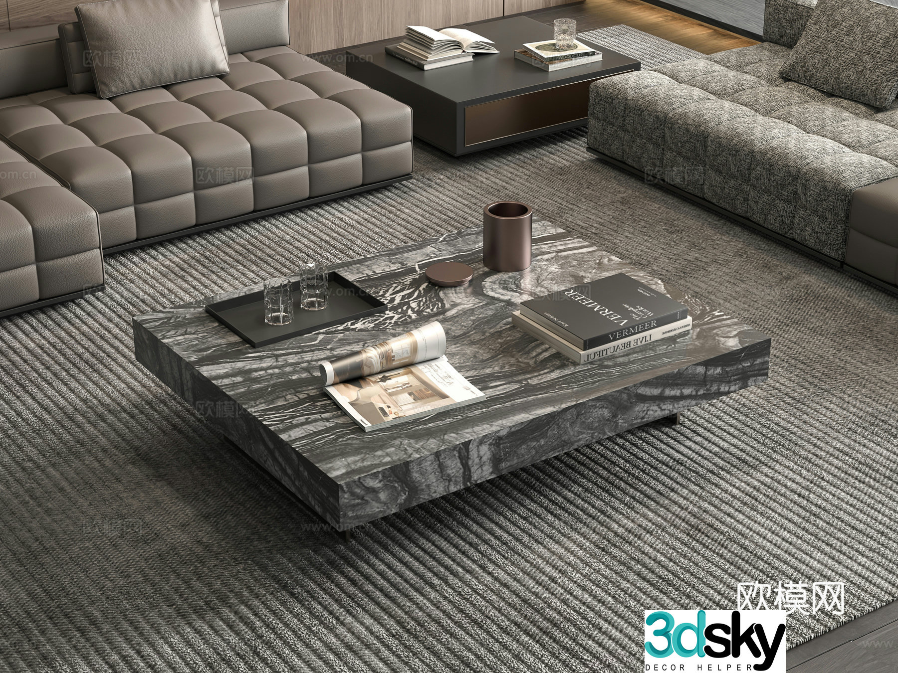 Modern coffee table 3d model