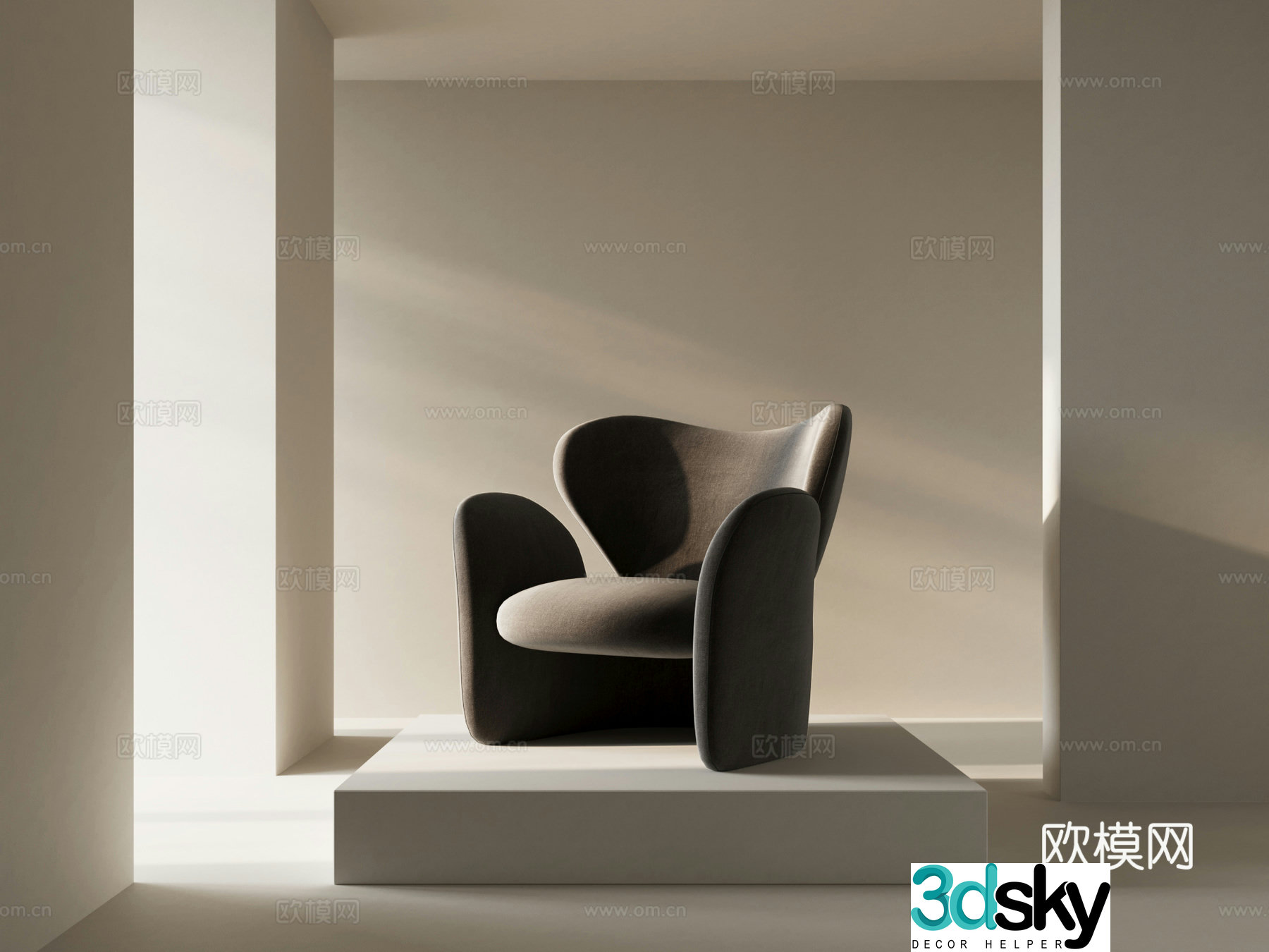 Single sofa casual sofa 3d model