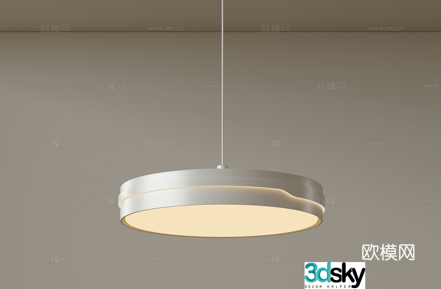 Modern single head chandelier bedside chandelier 3d model