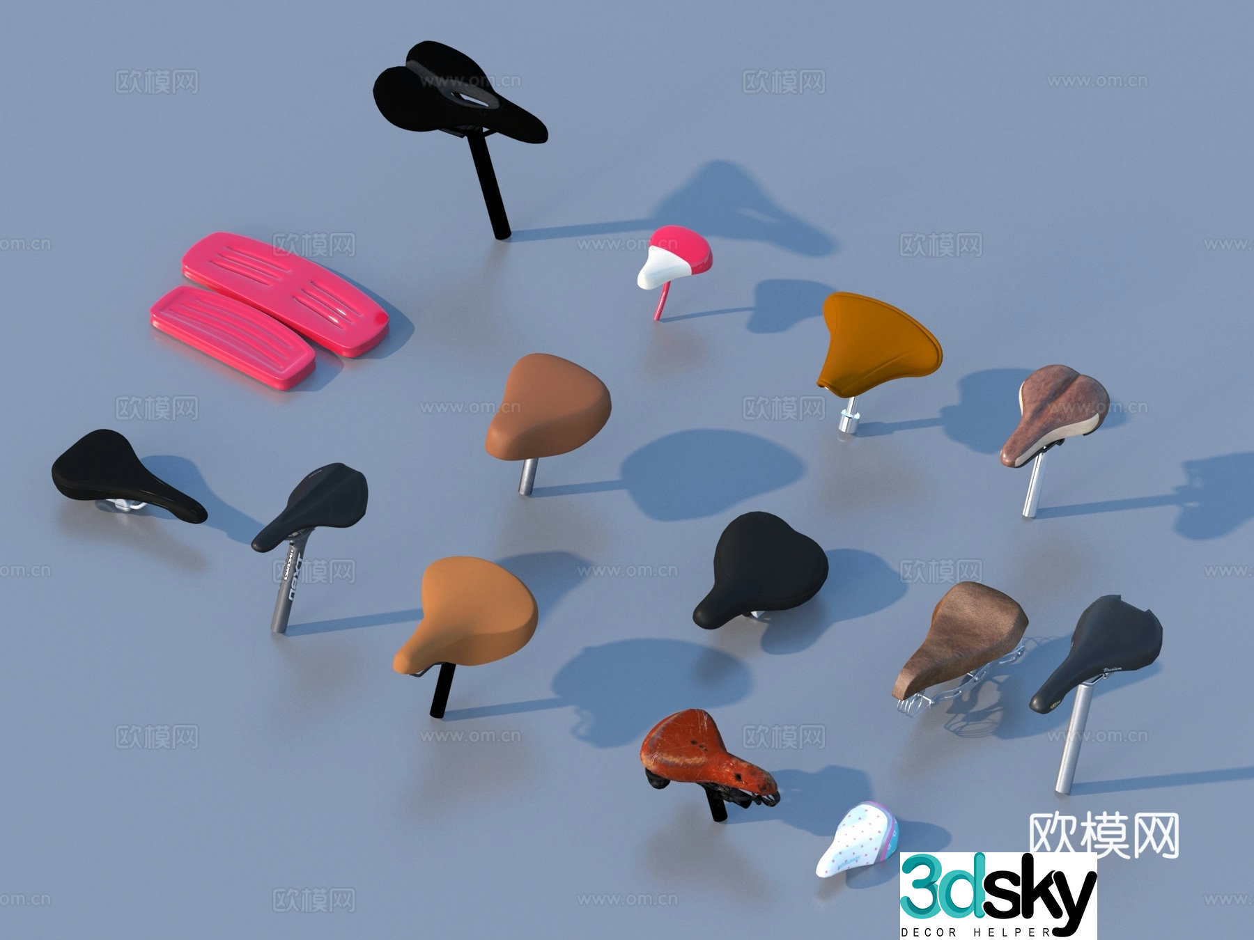 Bicycle seat seat cover seat 3d model