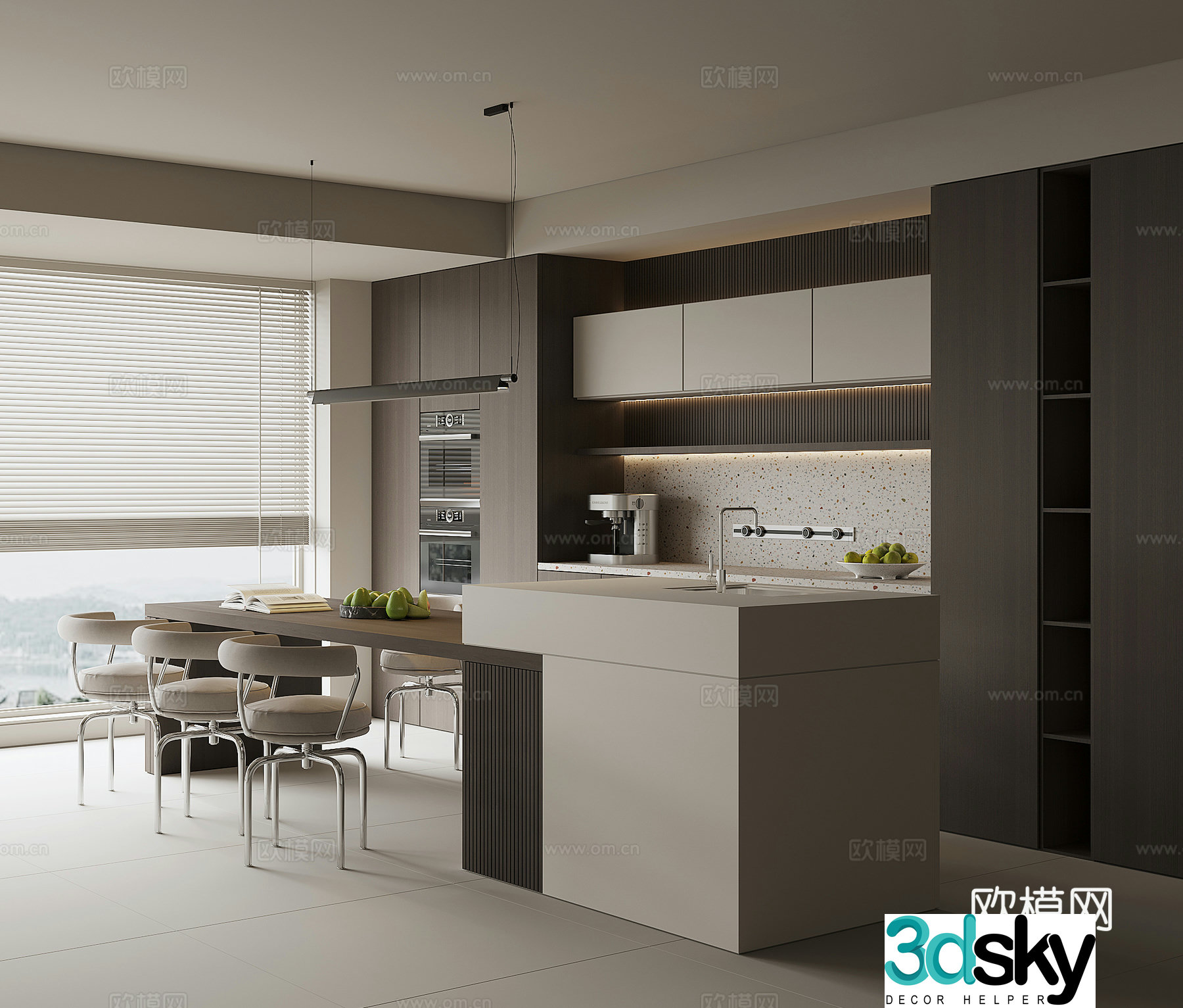 Modern Nakajima Restaurant 3D Model