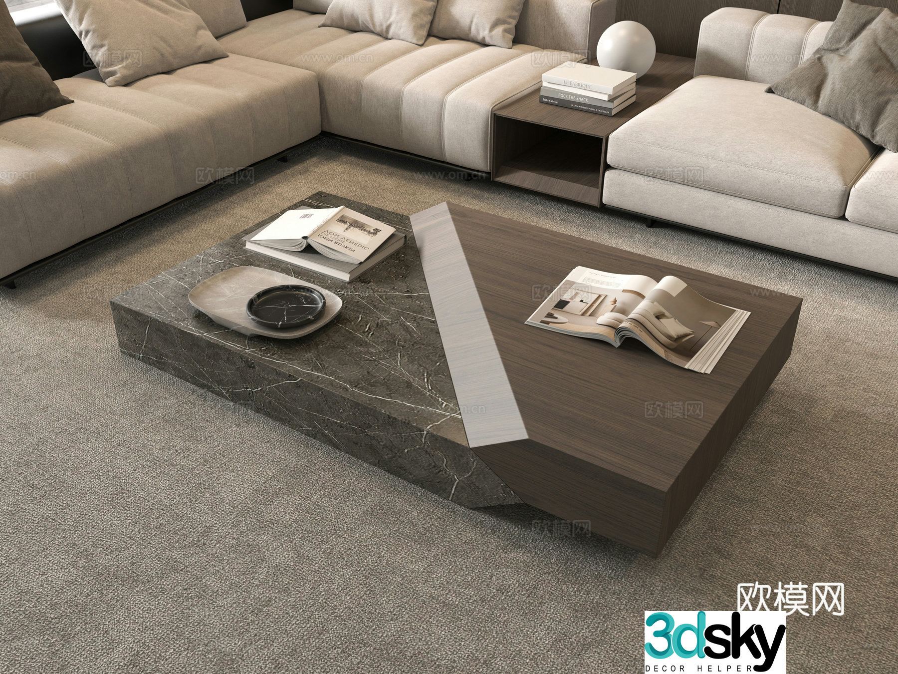 Modern coffee table 3d model