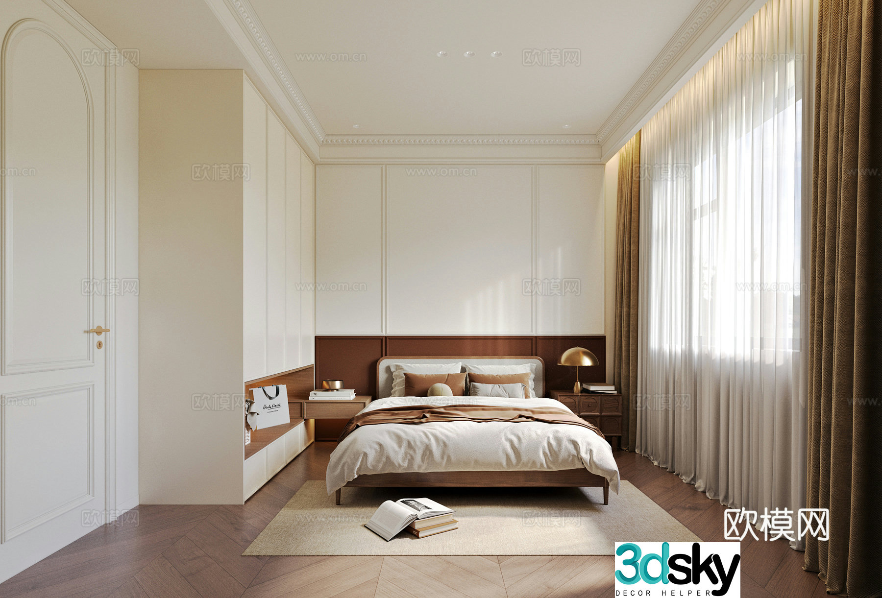 French bedroom master bedroom 3d model