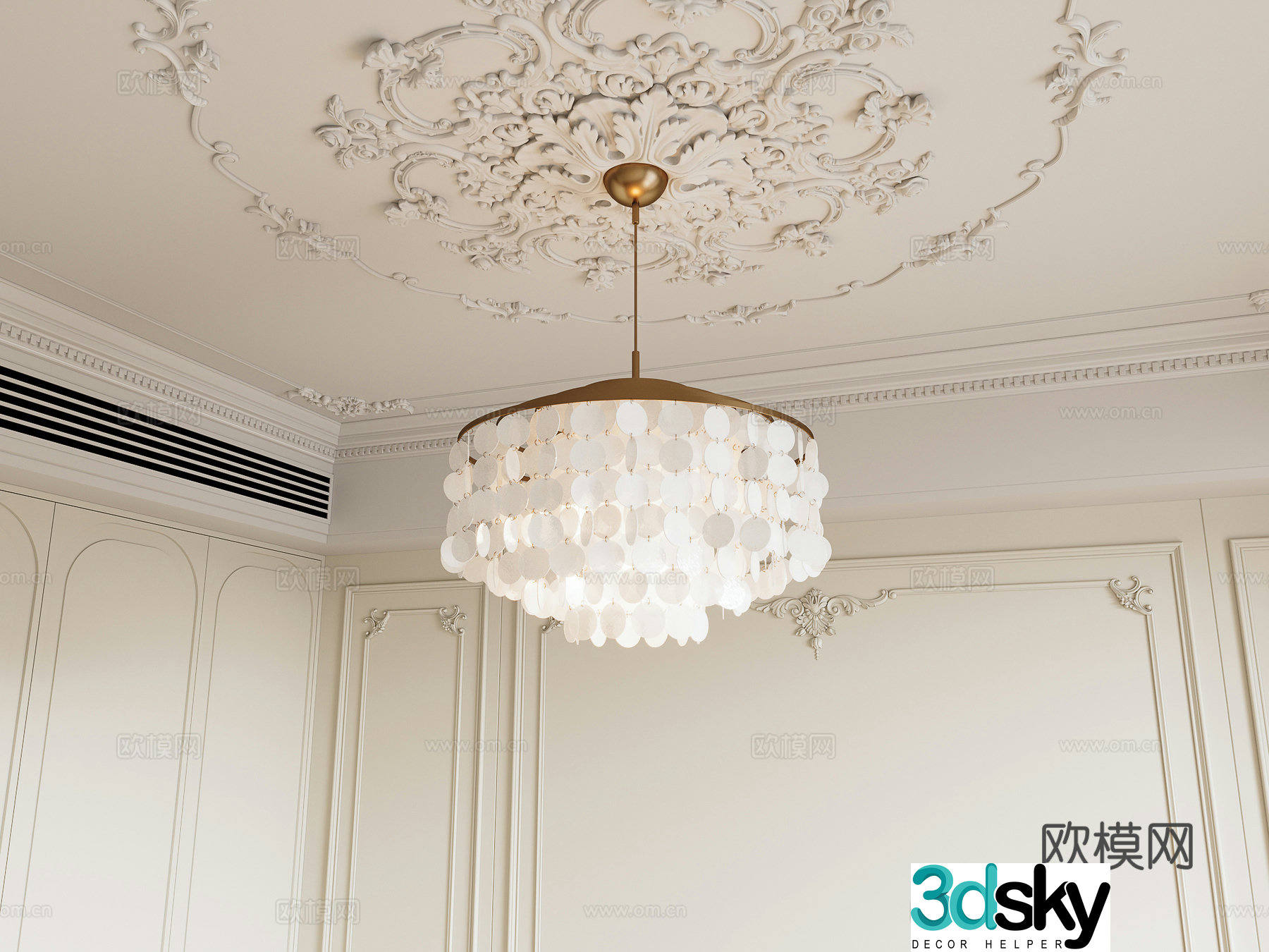 French art chandelier 3d model