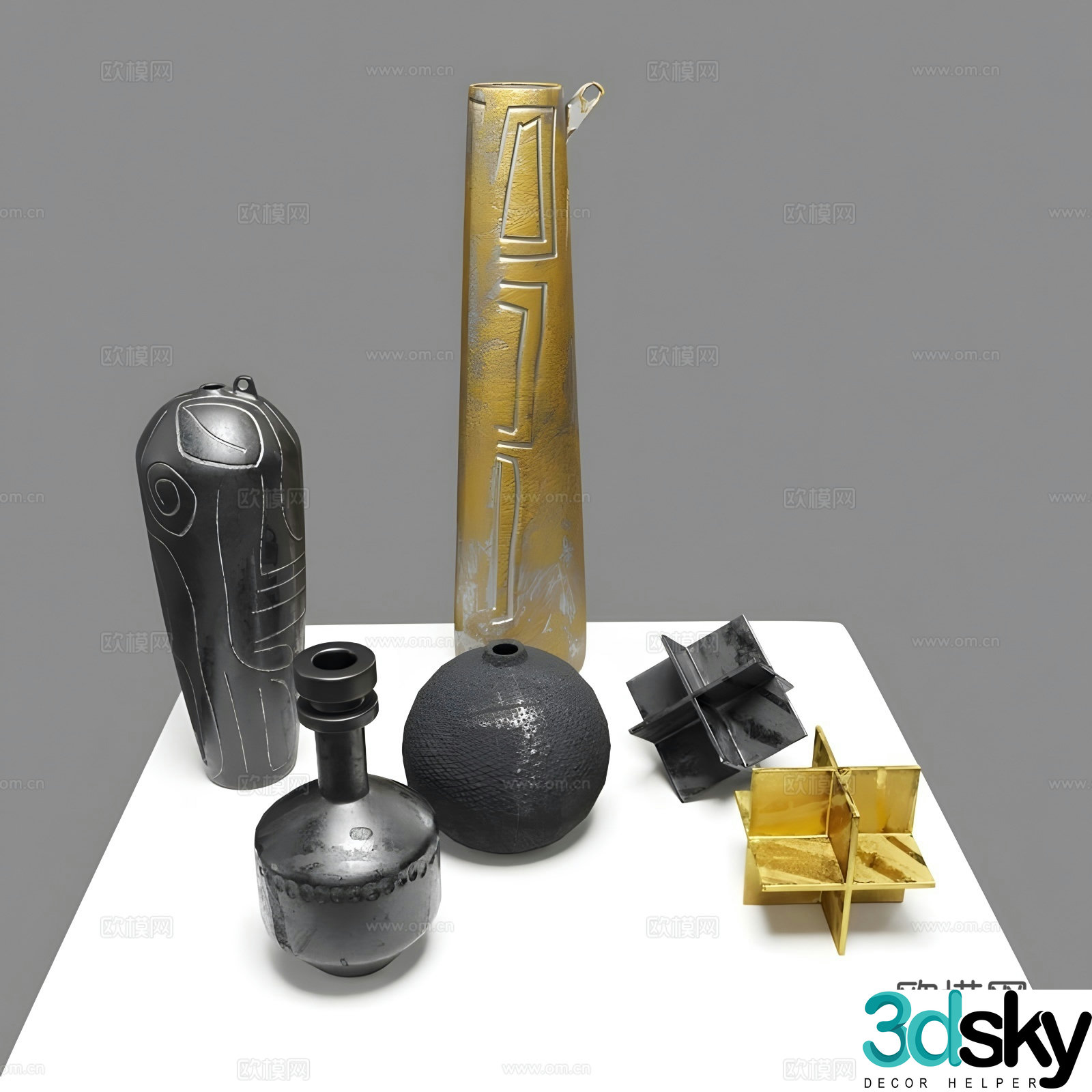 Modern decoration ornaments craft 3d model