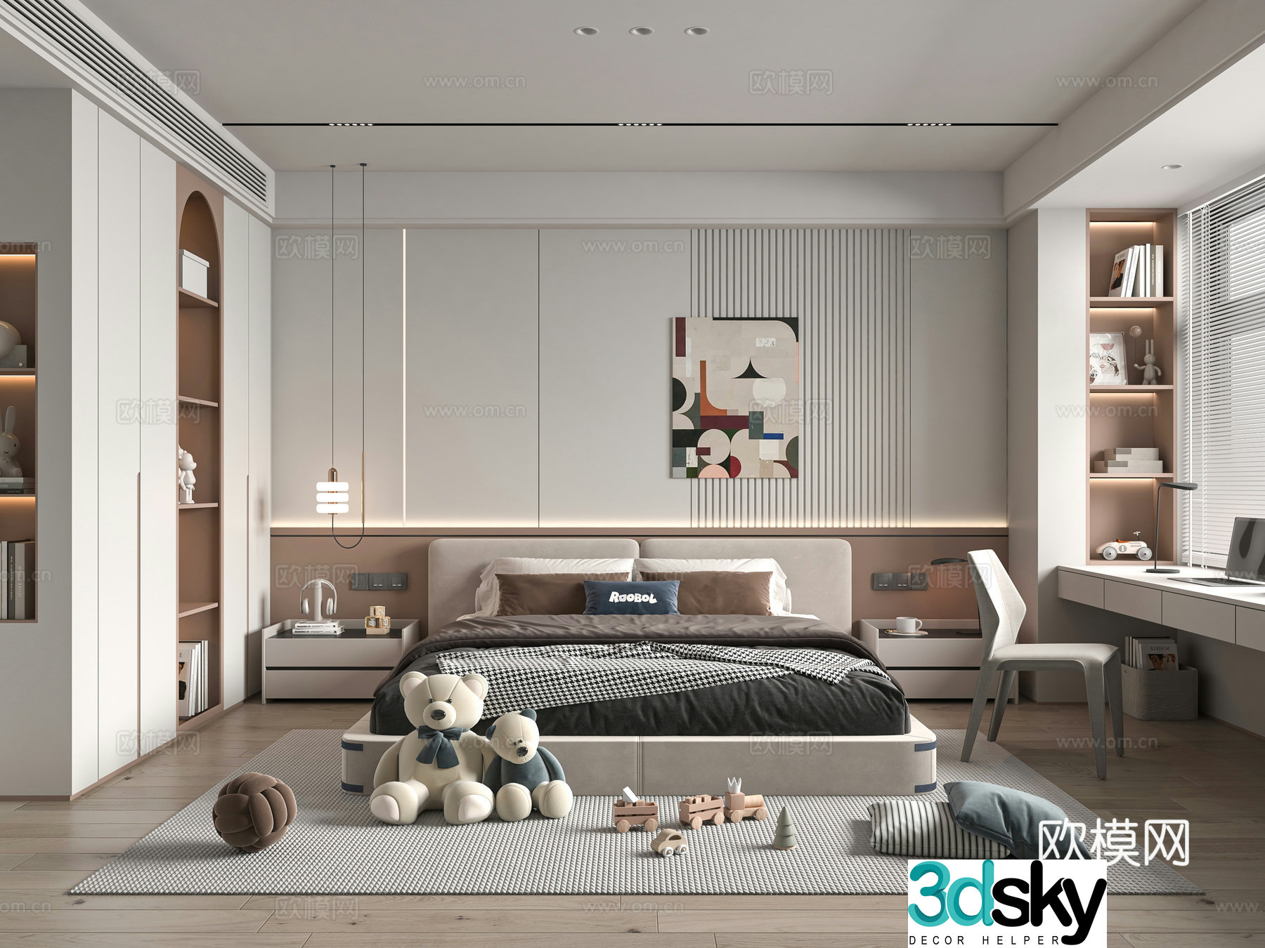 Modern children’s room 3d model