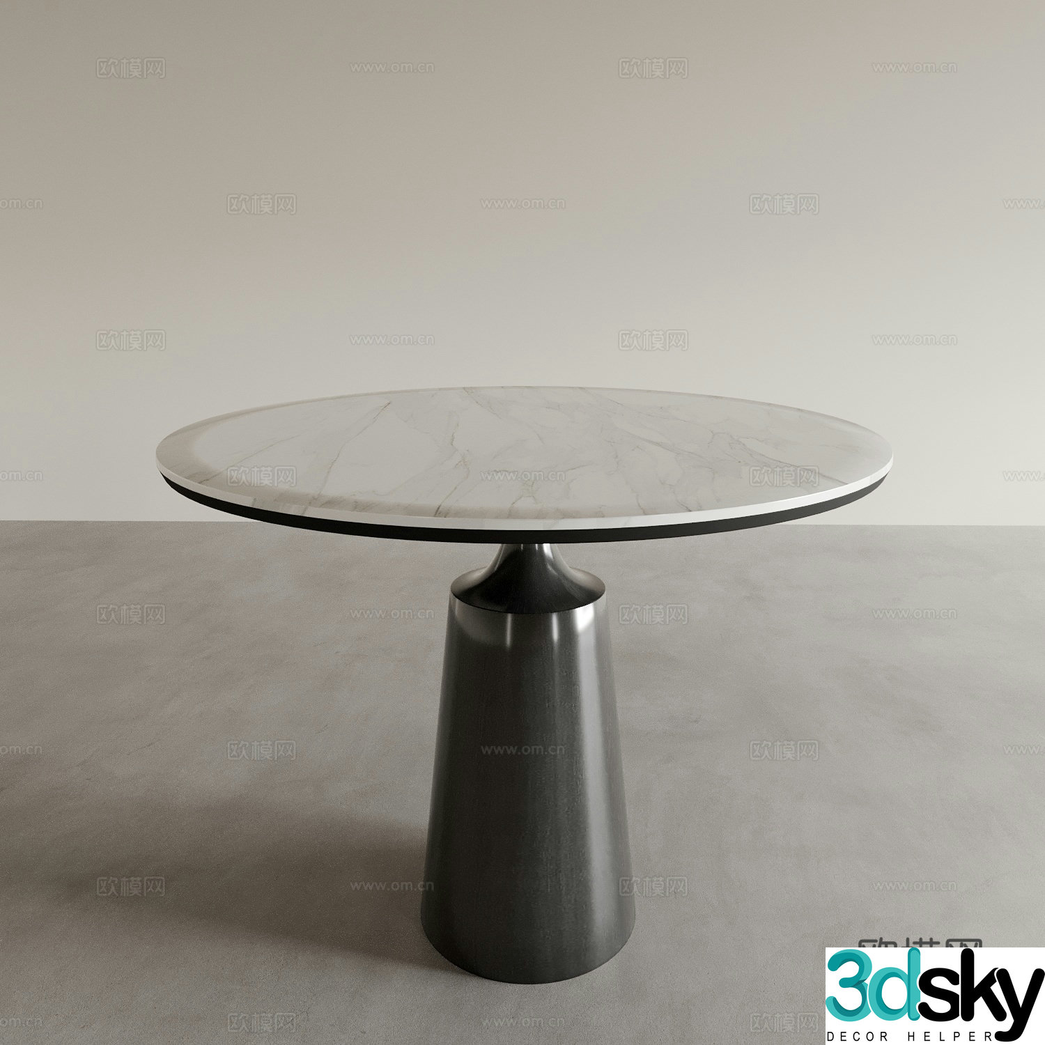 dining table round table 3d model