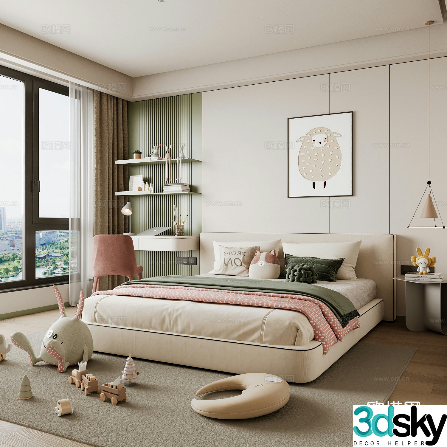 Modern children’s room children’s room 3d model