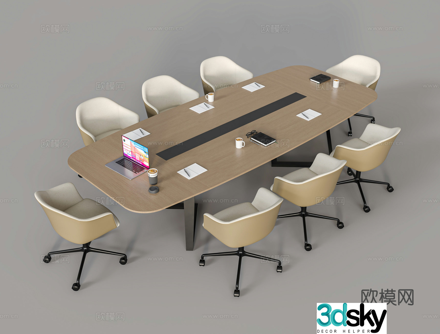 Modern conference table conference table 3d model
