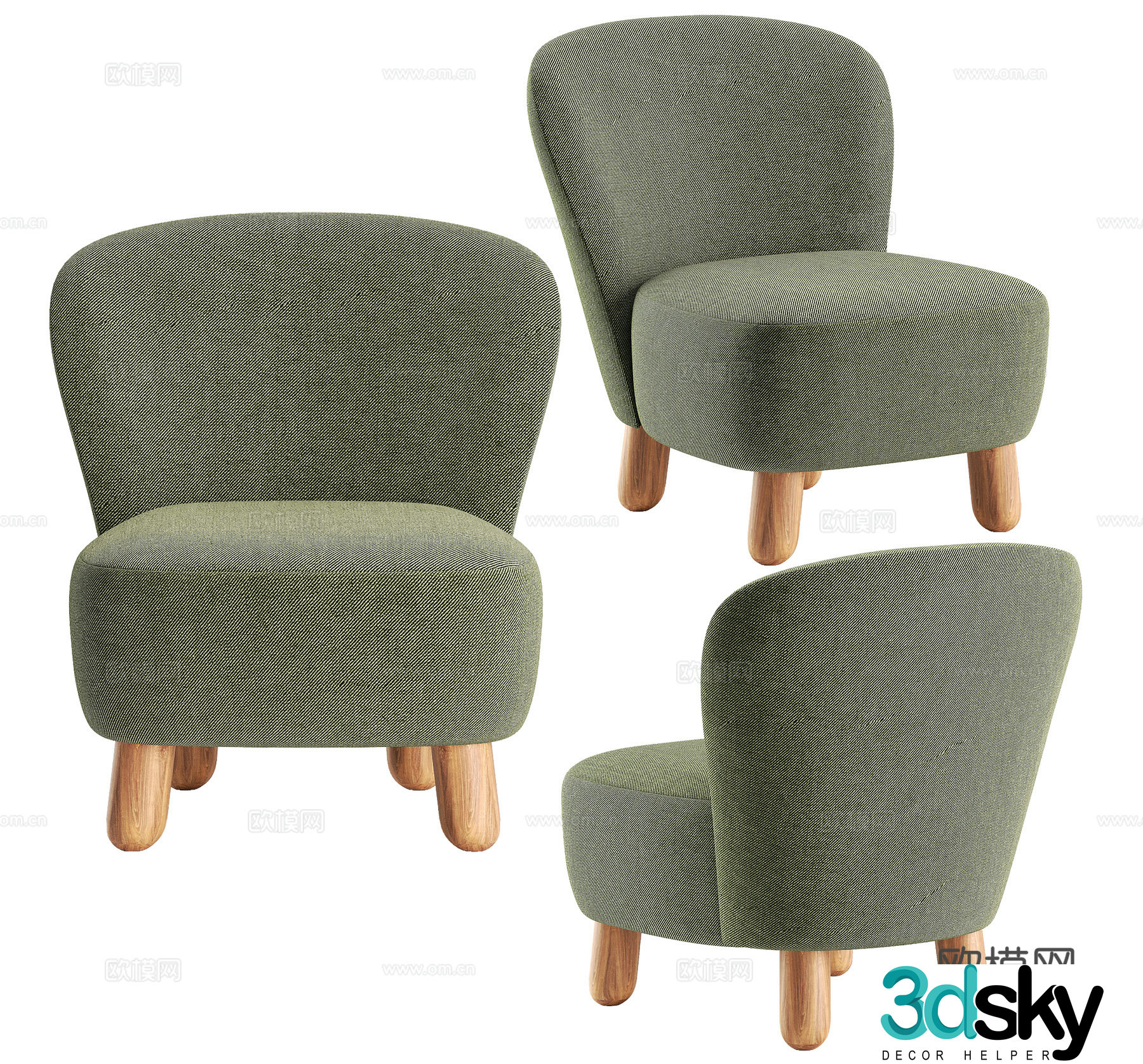 Modern single sofa 3d model