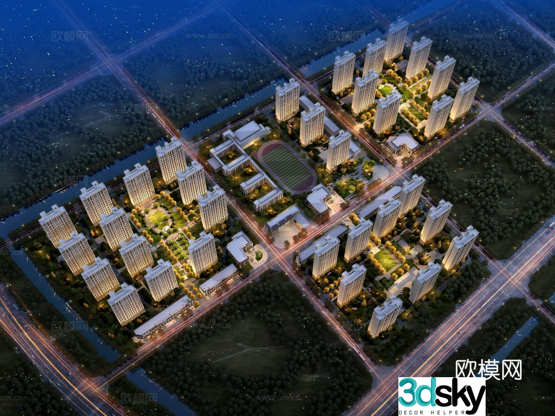 House bird’s eye -catching 3D model